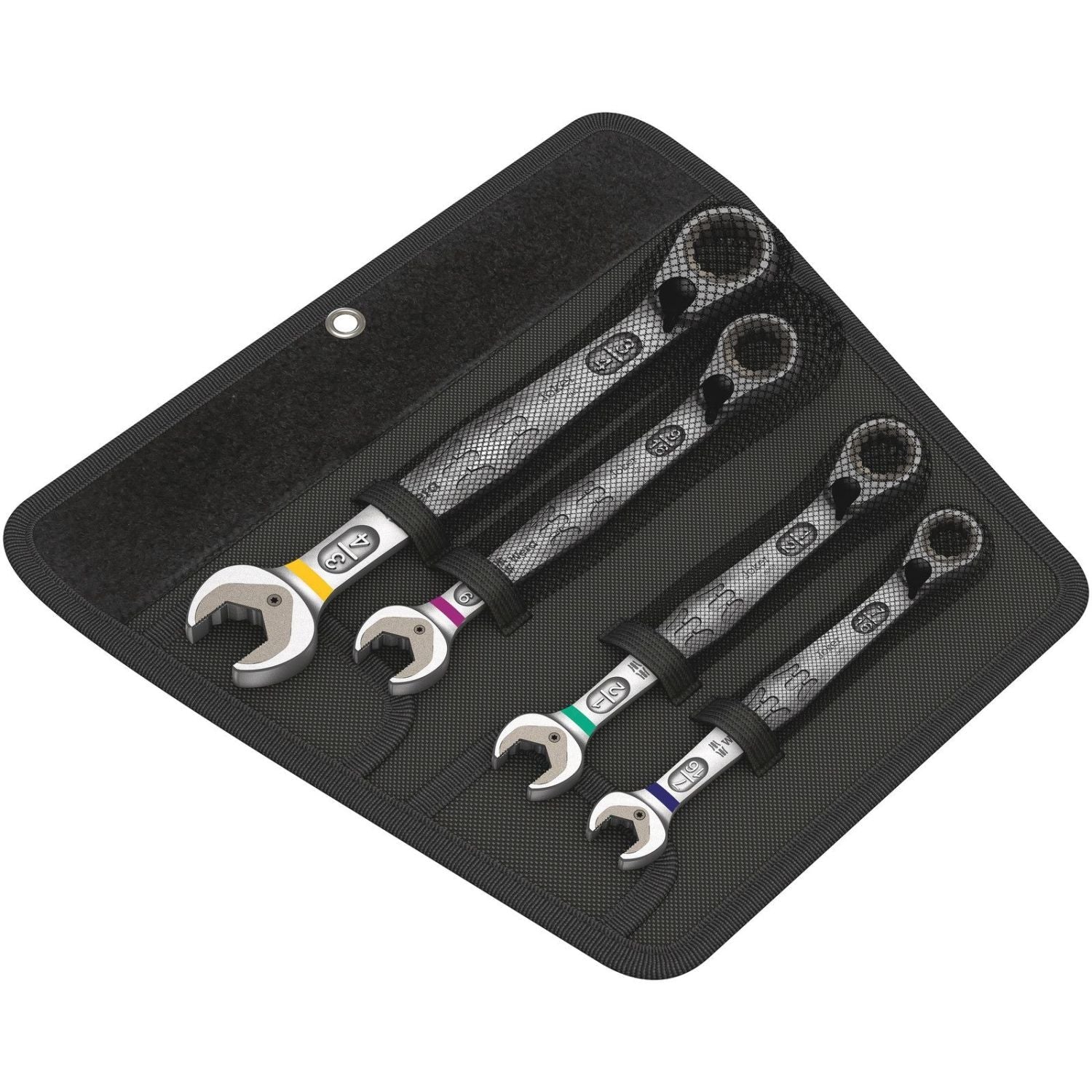 Wera 6001 Joker Switch 4 Imperial Set 1 Ratcheting Combination Wrenches Set, Imperial, 4-Pieces - Image 1