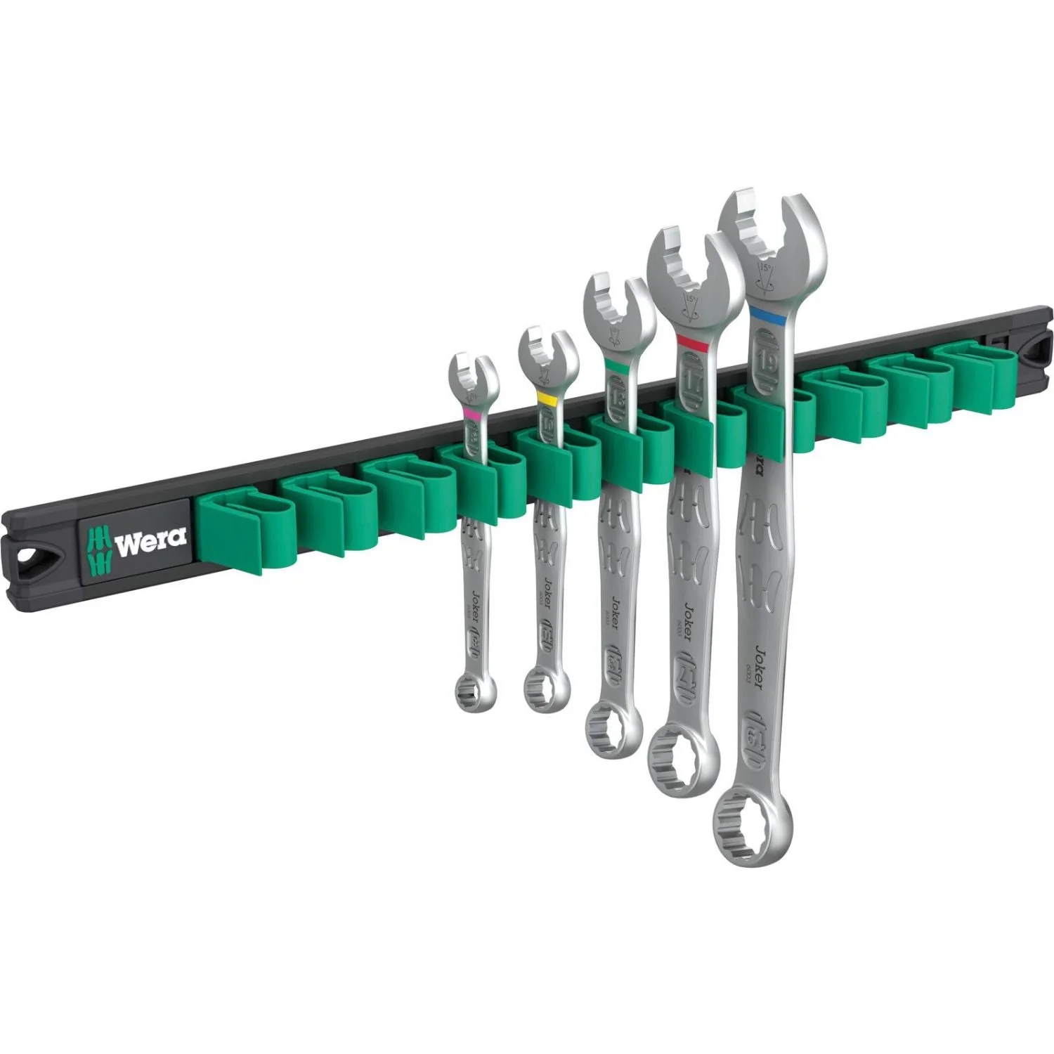 Wera 9641 Magnetic Rail 6003 Joker 2 Ring Spanner Set, 5-Pieces - Image 2