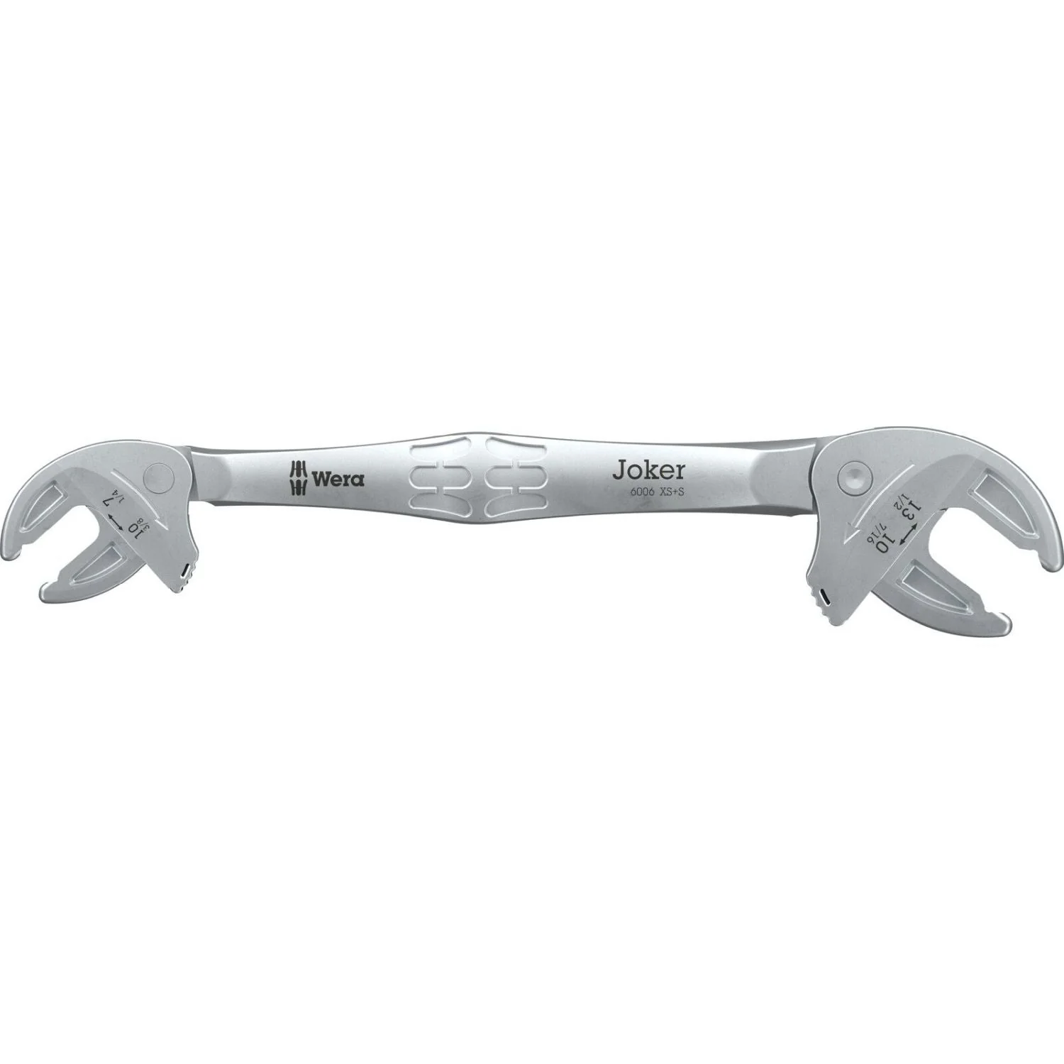 Wera 6006 Joker Xs/S Self-Setting Double Spanner, 7; 8; 9; 10x1/4; 5/16; 3/8“-in.x10; 11; 12; 13x7/16; 1/2-in.x161-mm. - Image 1