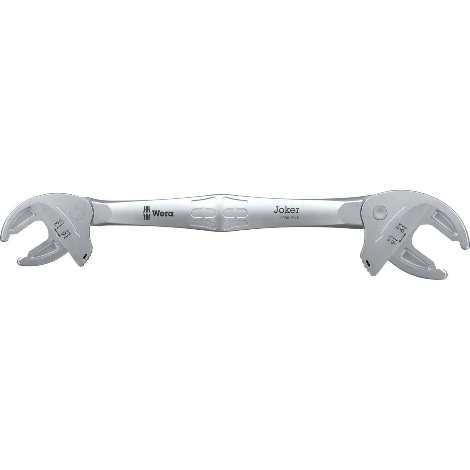 Wera 6006 Joker M/L Self-Setting Double Spanner, 13; 14; 15; 16x1/2; 17/32; 9/16; 19/32; 5/8-in.x16; 17; 18; 19x5/8; 11/16; 3/4-in.x239.4-mm. - Image 2
