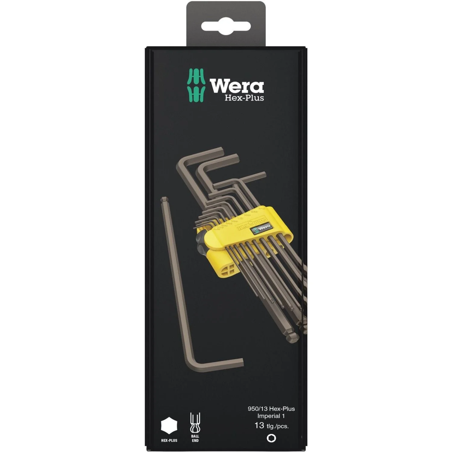 Wera 950/13 Hex-Plus Imperial 1 SB L-Key Set, Imperial, Blacklaser, 13-Pieces - Image 2