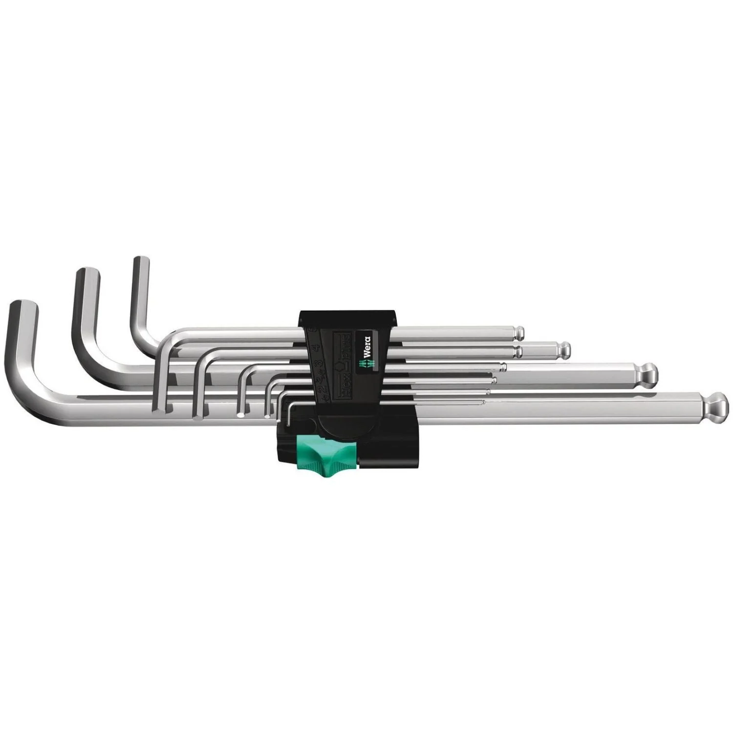 Wera 950/9 Hex-Plus 1 L-Key Set, Metric, Chrome-Plated, 9-Pieces - Image 1