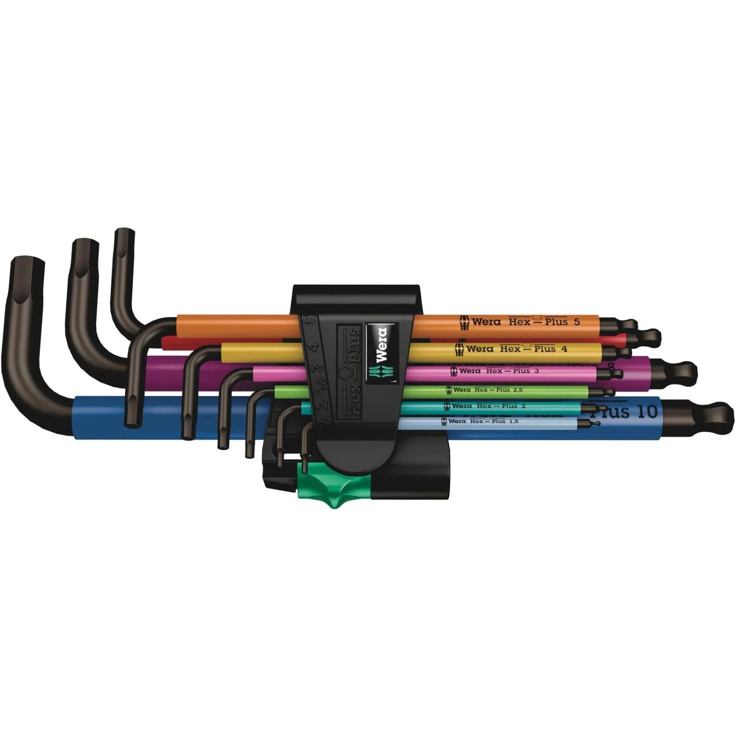 Wera 950/9 Hex-Plus Multicolour 1 L-Key Set, Metric, Blacklaser, 9-Pieces - Image 1