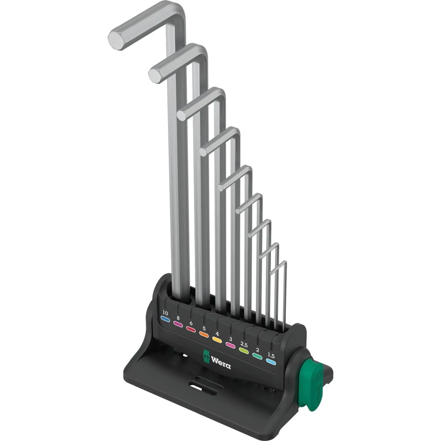 Wera 950/9 Hex-Plus 8 L-Key Set, Metric, Chrome-Plated, 10-Pieces - Image 2