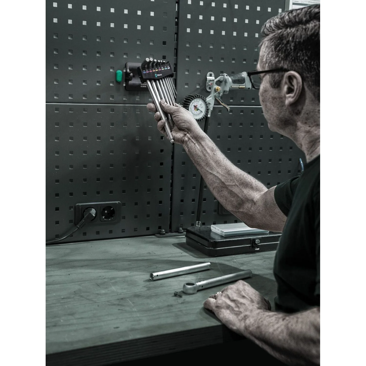 Wera 950/9 Hex-Plus 8 L-Key Set, Metric, Chrome-Plated, 10-Pieces - Image 3