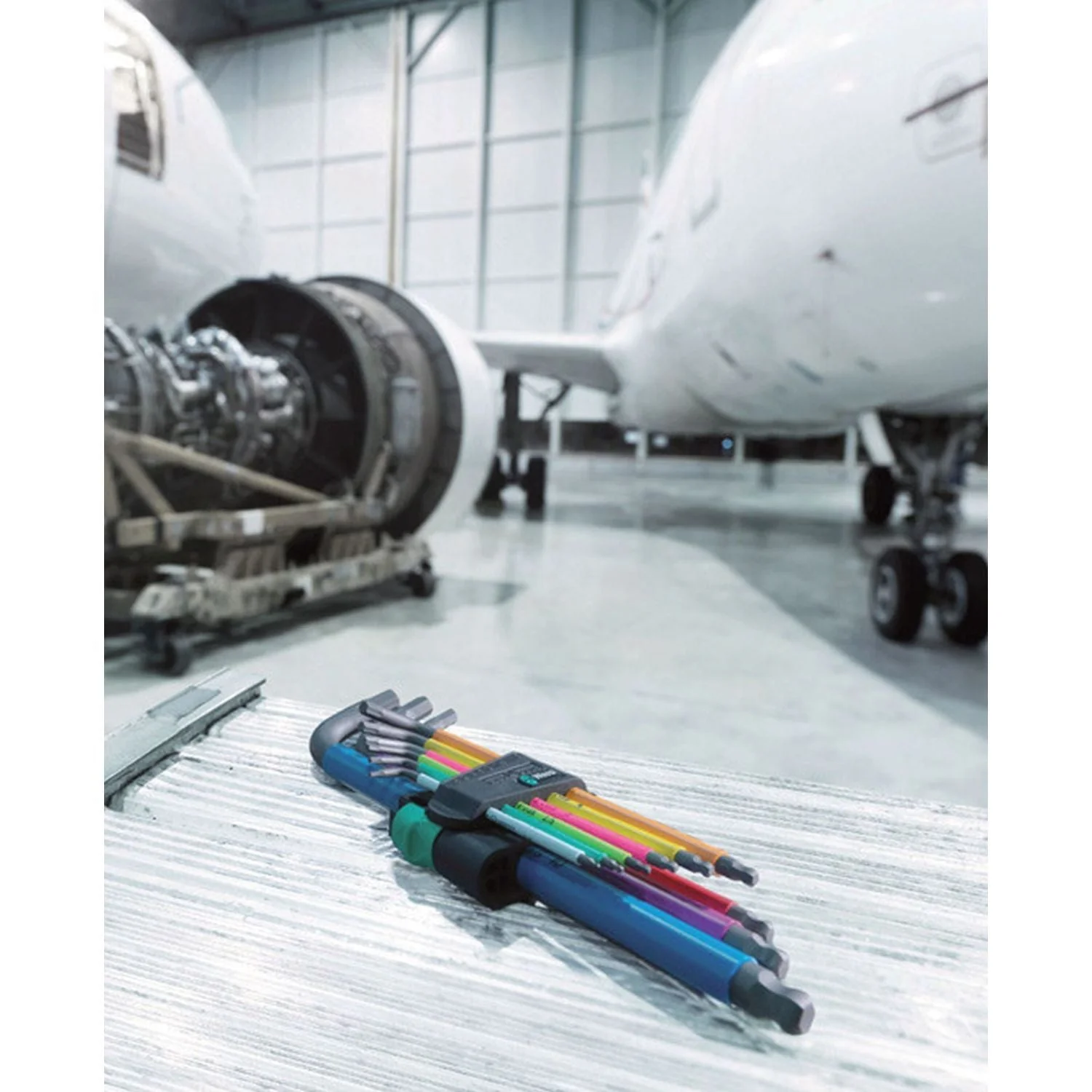 Wera 950/9 Hex-Plus Multicolour Hf 1 L-Key Set, Metric, Blacklaser, With Holding Function, 9-Pieces - Image 3