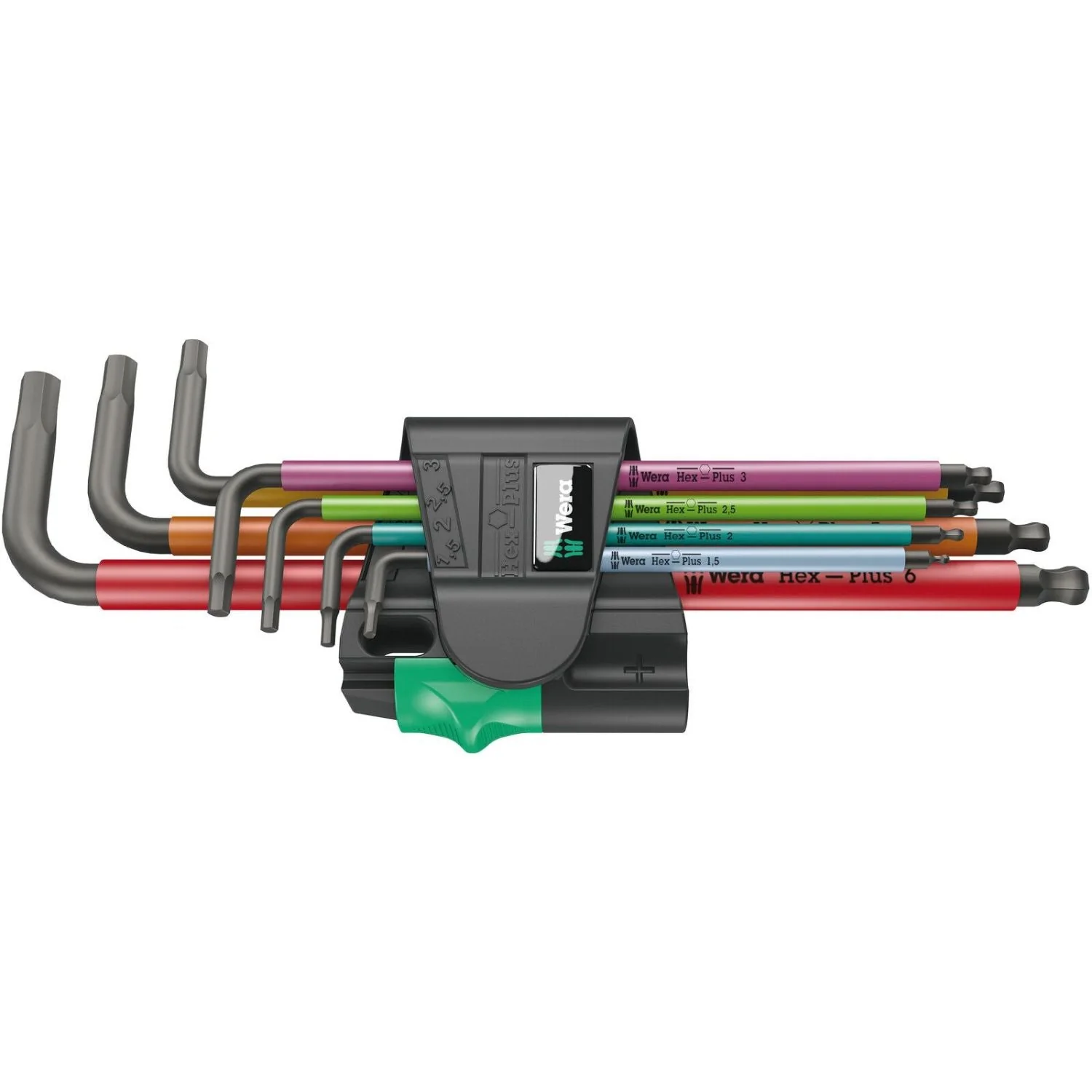 Wera 950/7 Hex-Plus Multicolour Magnet 1 L-Key Set, Metric, Blacklaser, 7-Pieces - Image 2