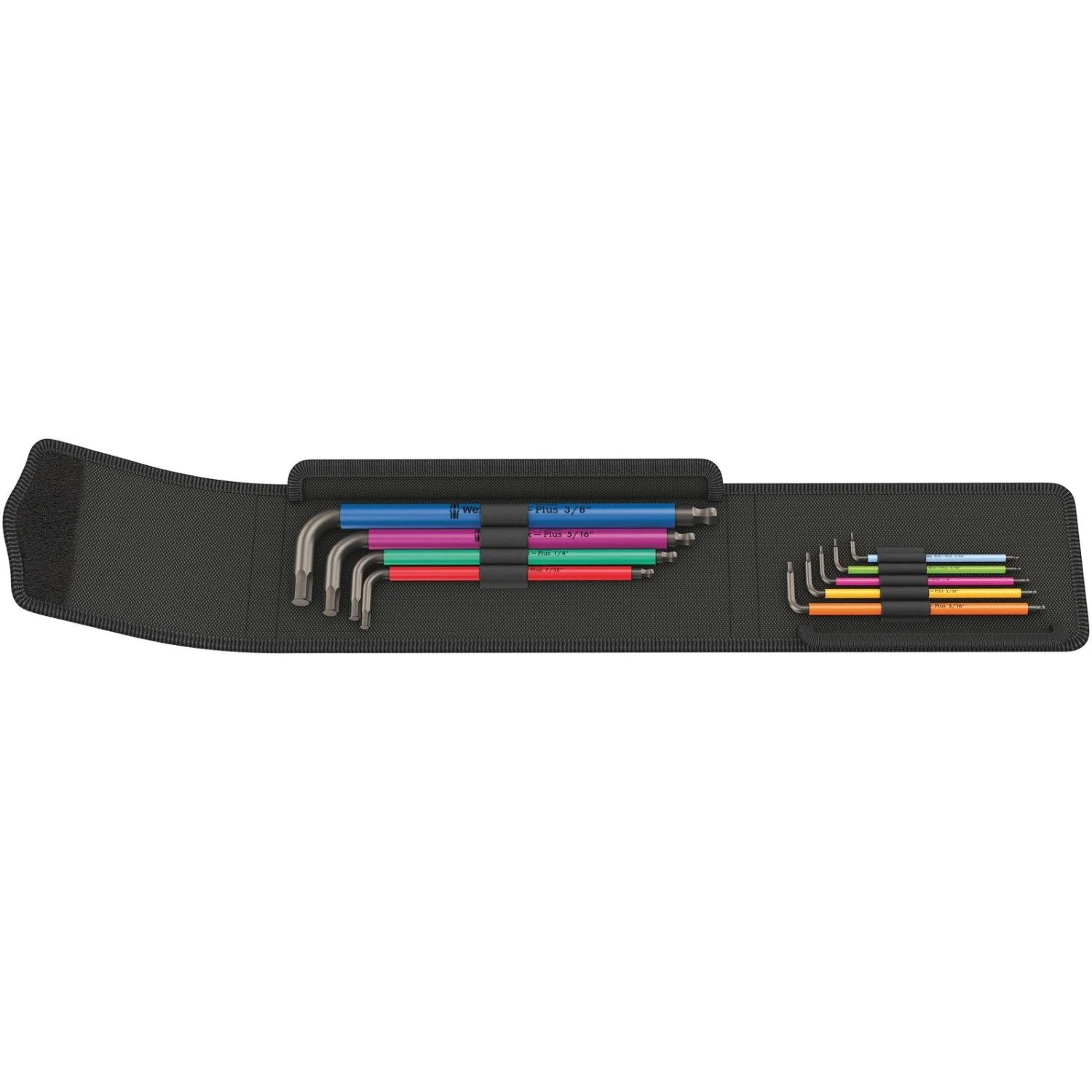 Wera 950/9 Hex-Plus Multicolour Imperial 1 L-Key Set, Imperial, Blacklaser, 9-Pieces - Image 1