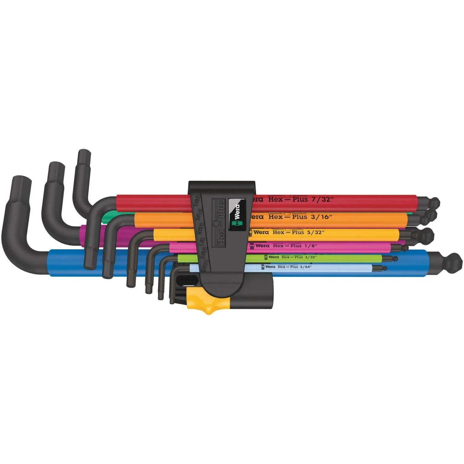 Wera 950/9 Hex-Plus Multicolour Imperial 2 L-Key Set, Imperial, Blacklaser, 9-Pieces - Image 2