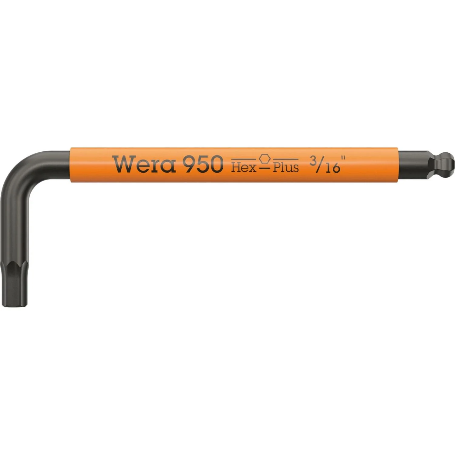 Wera 950 Spks L-Key Multicolour, Imperial, Blacklaser, 3/16-in.x80-mm. - Image 1