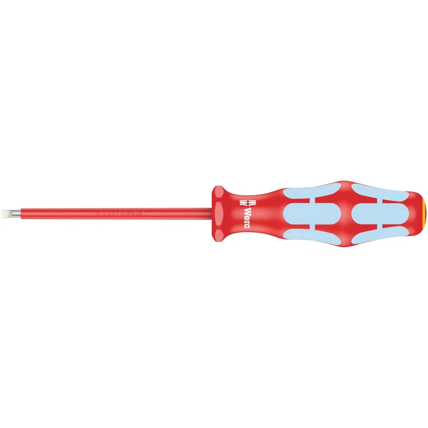 Wera 3160 I VDE Insulated Screwdriver For Slotted Screws, Stainless, 0.5x3x80-mm. - Image 1