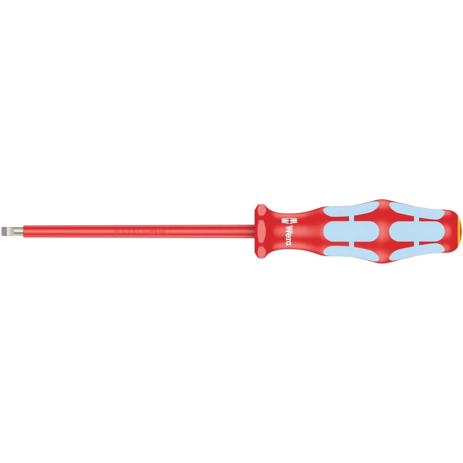 Wera 3160 I VDE Insulated Screwdriver For Slotted Screws, Stainless, 0.5x3x80-mm. - Image 2
