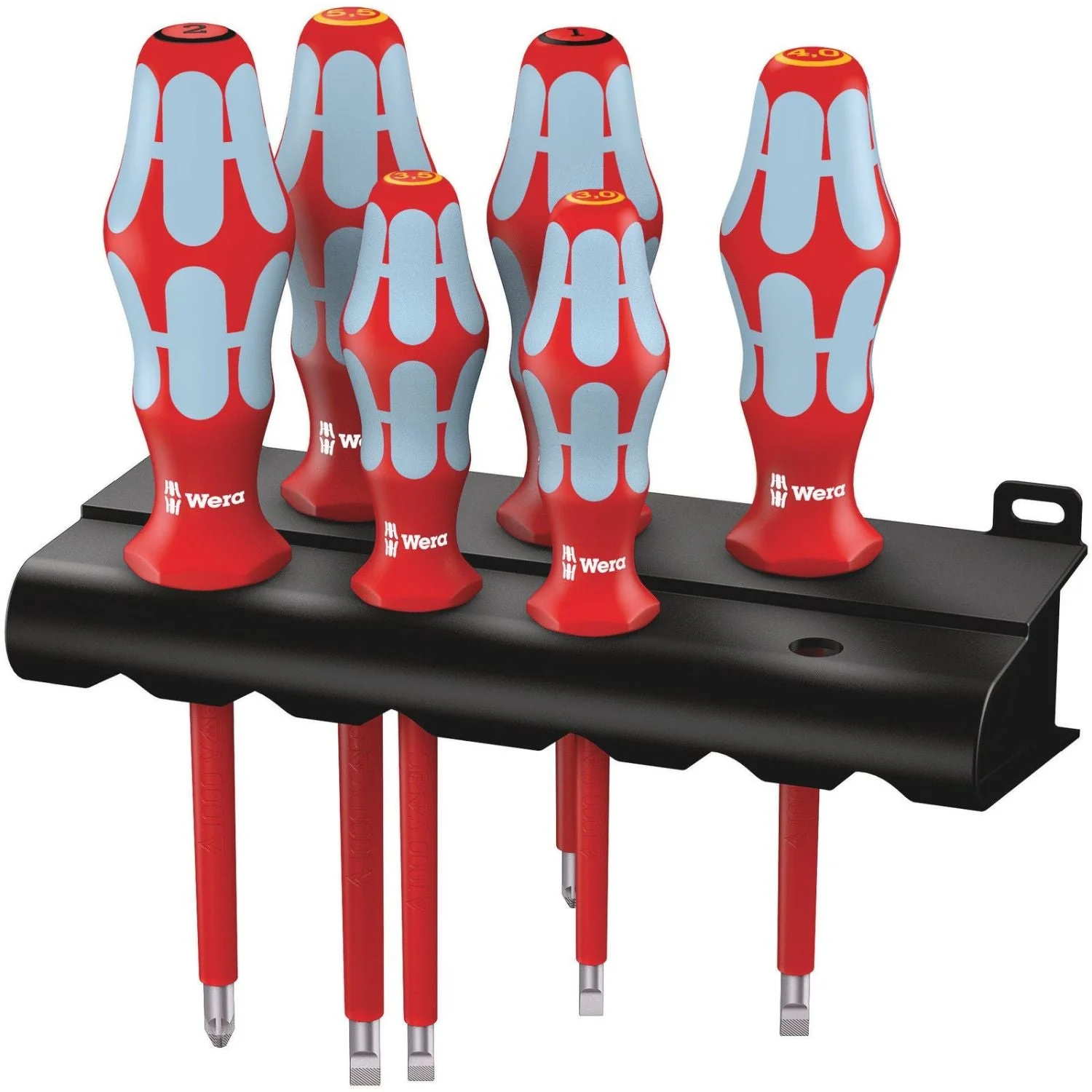 Wera 3165 I/6 Screwdriver Set, Stainless And Rack, 6-Pieces - Image 1