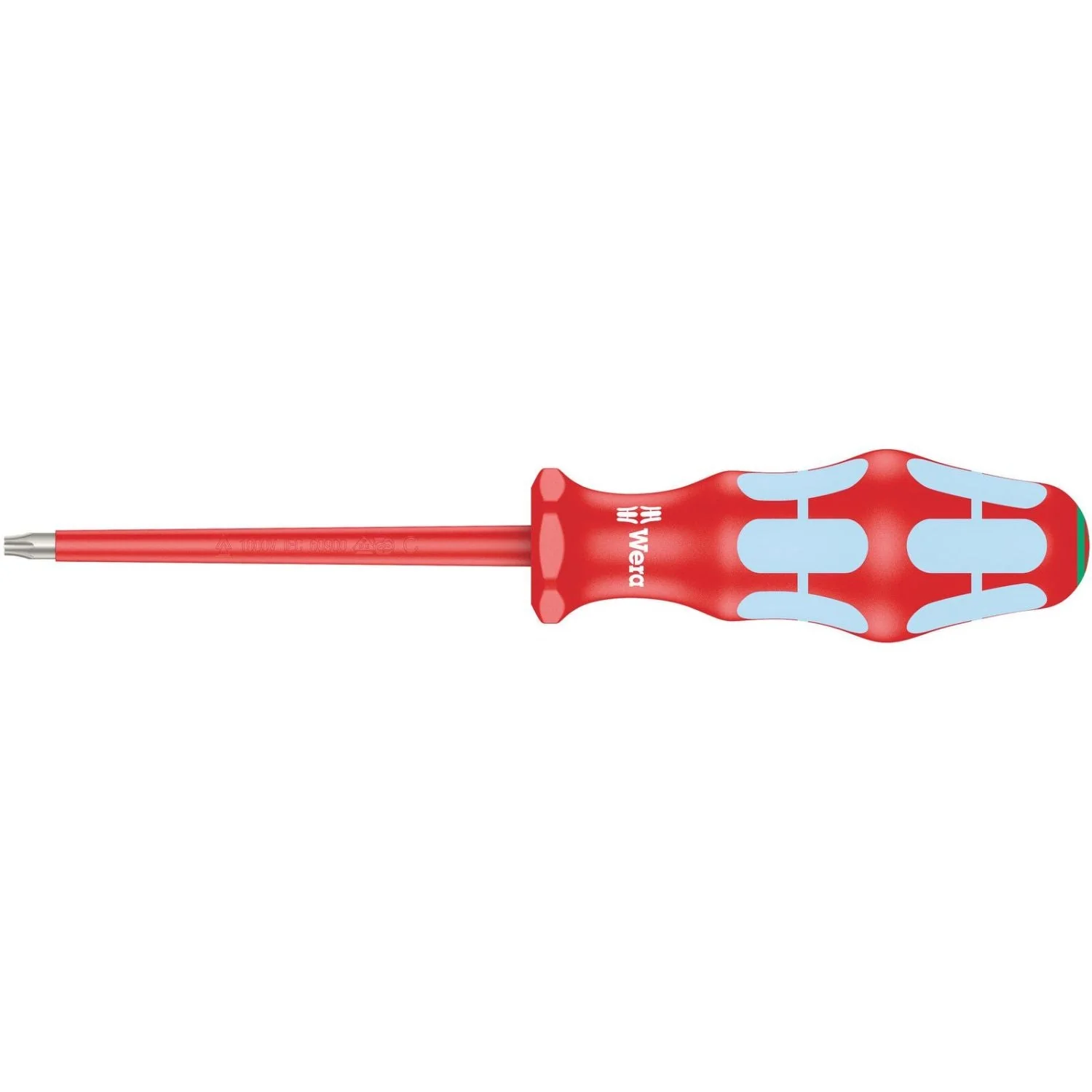 Wera 3167 I VDE Insulated Torx Screwdriver, Stainless Steel, Torx 25x100-mm. - Image 1