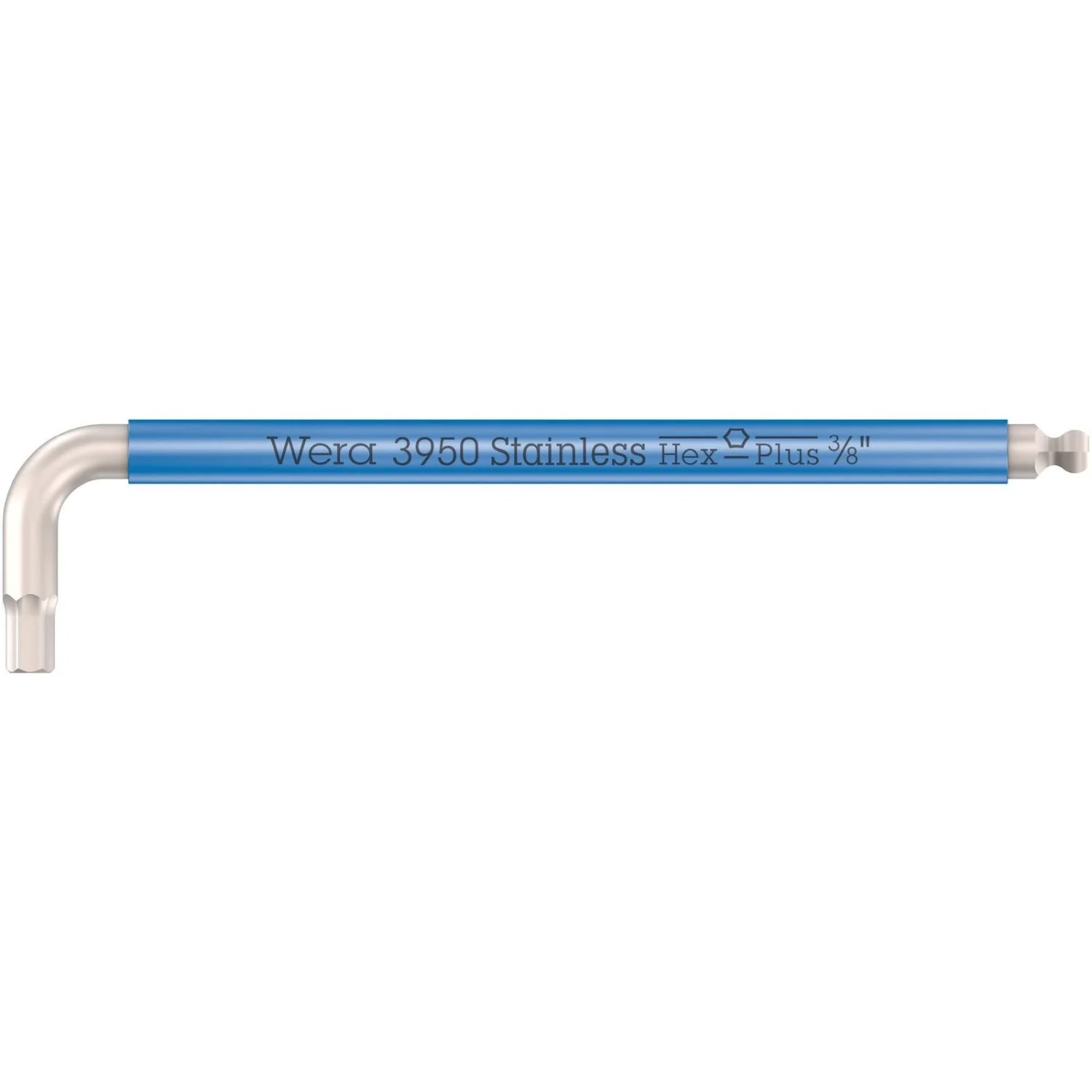 Wera 3950 Spkl Multicolour Imperial L-Keys, Imperial, Stainless, 3/8-in.x224-mm. - Image 1