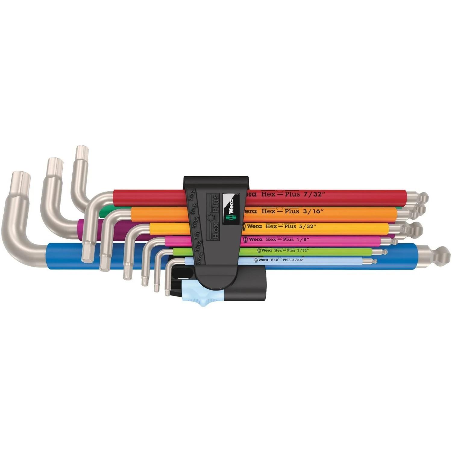 Wera 3950/9 Hex-Plus Multicolour Imperial Stainless 1, Imperial, Stainless Steel, 9-Pieces - Image 1