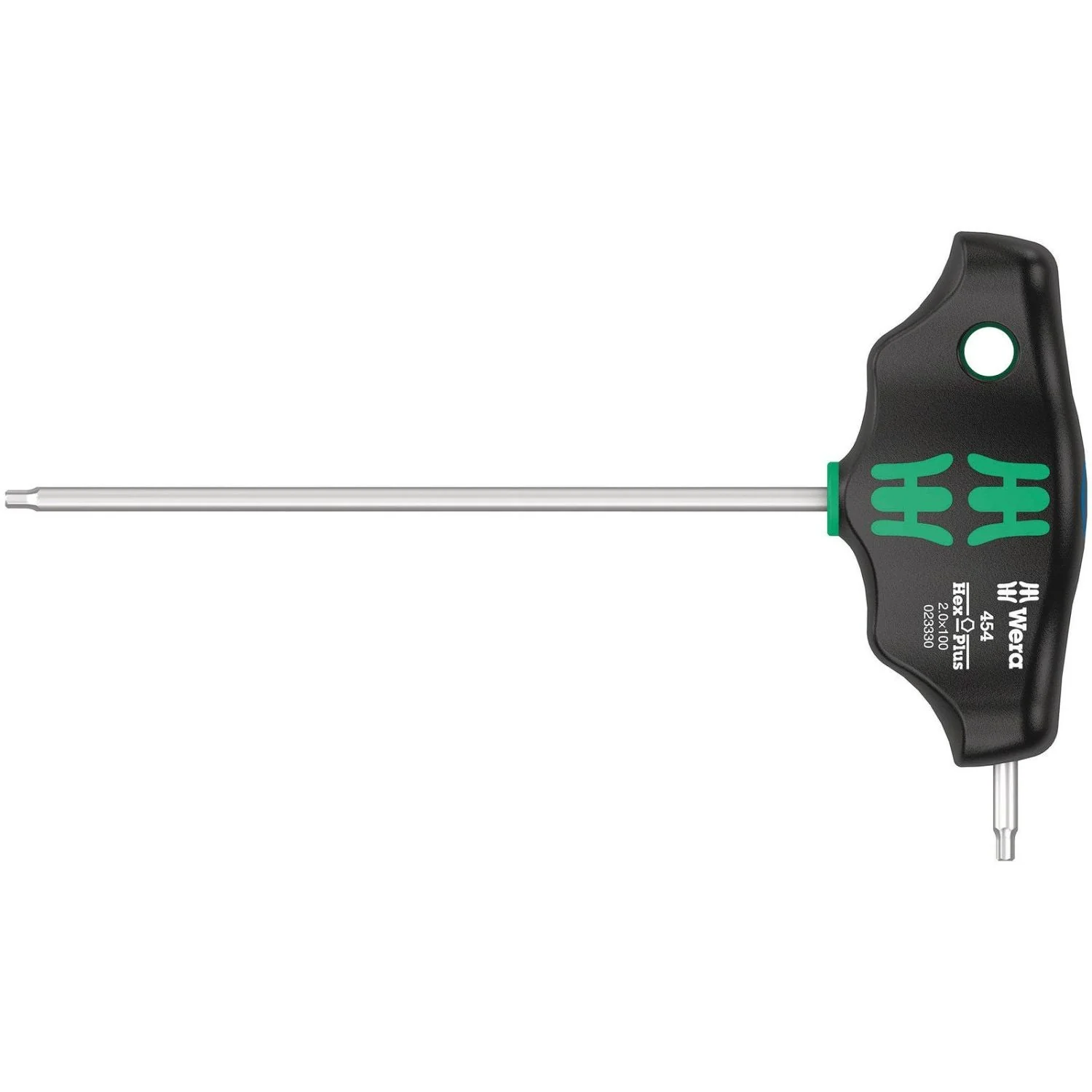 Wera 454 T-Handle Hexagon Screwdriver Hex-Plus, 2x100-mm. - Image 1
