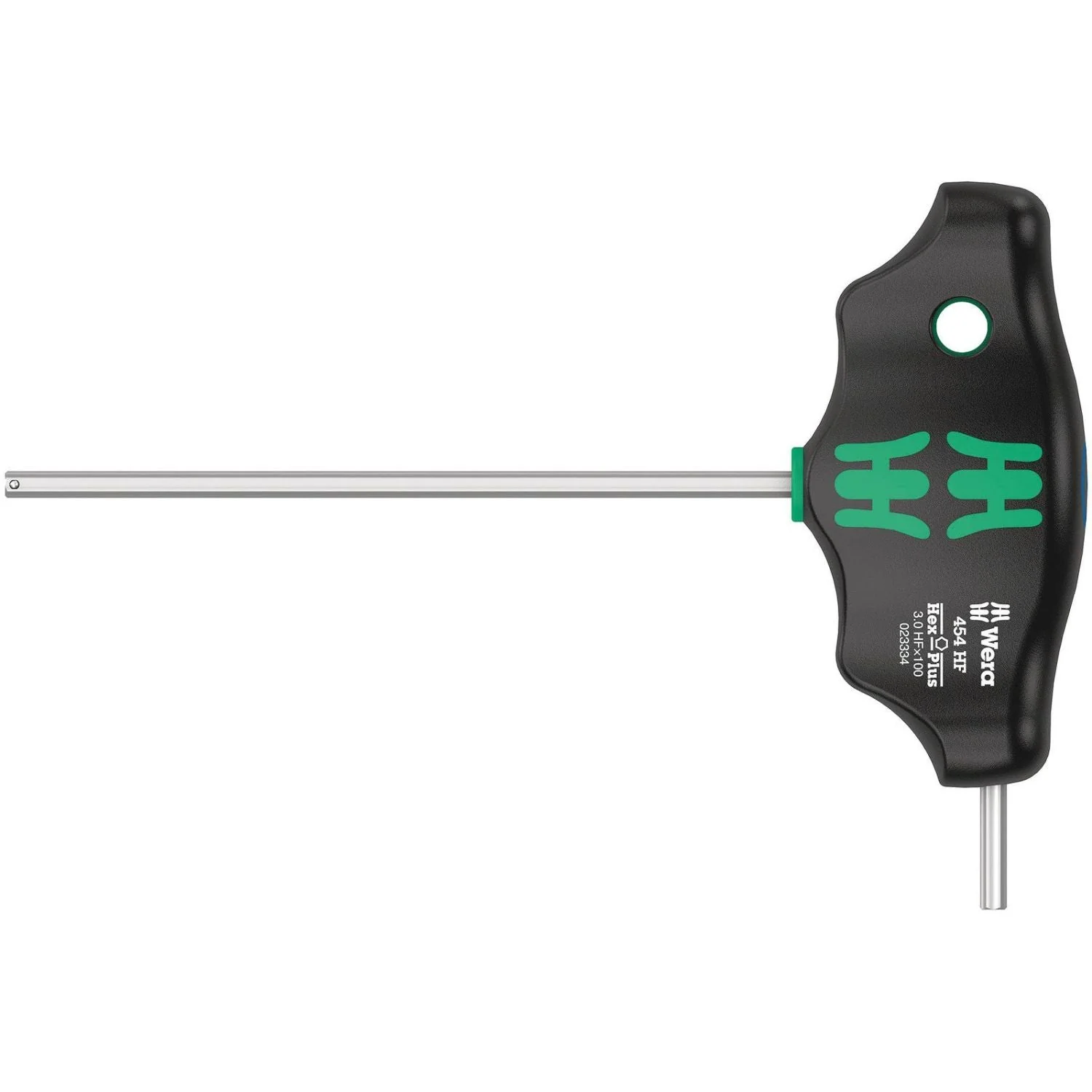 Wera 454 Hf T-Handle Hexagon Screwdriver Hex-Plus With Holding Function, 3x100-mm. - Image 1