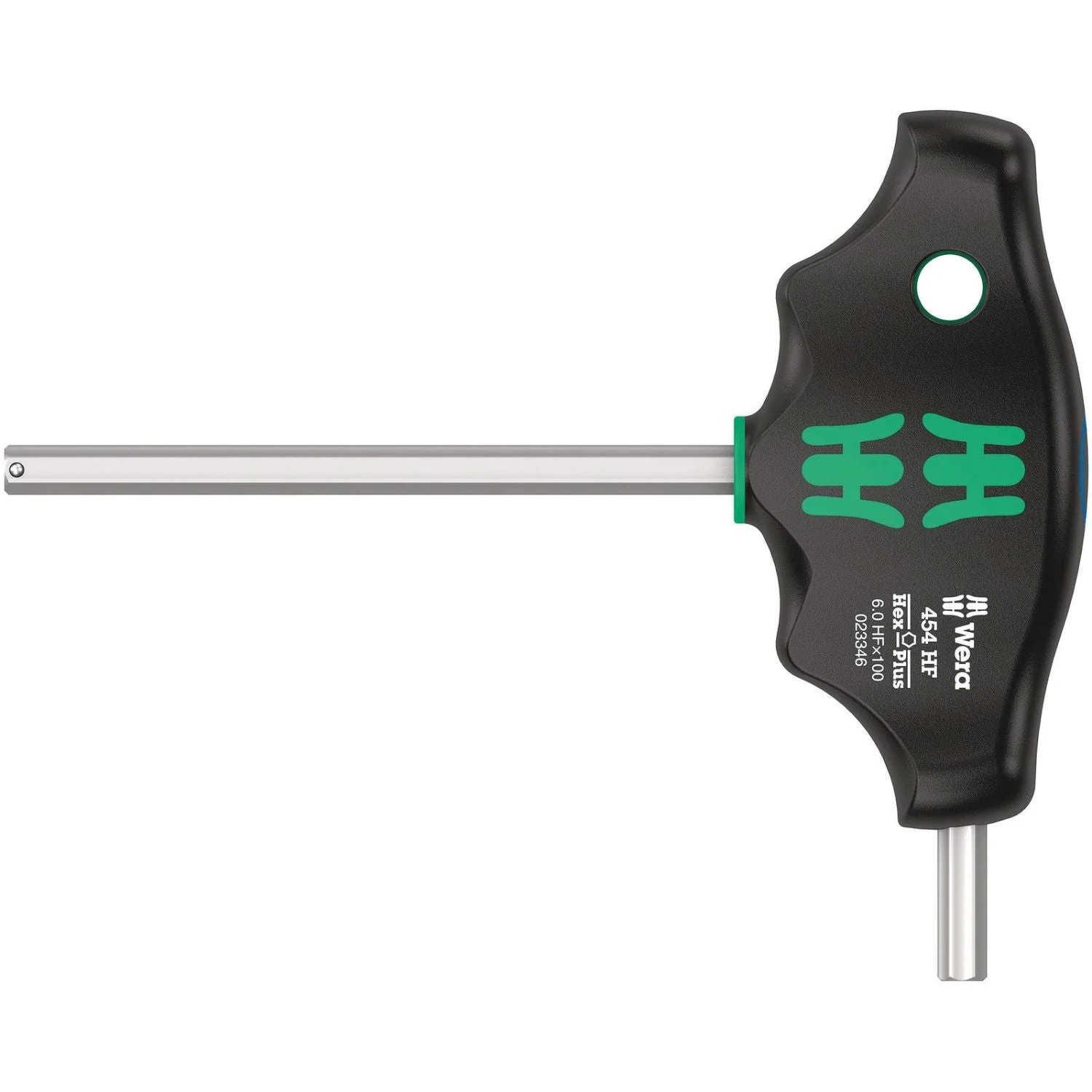 Wera 454 Hf T-Handle Hexagon Screwdriver Hex-Plus With Holding Function, 6x100-mm. - Image 1
