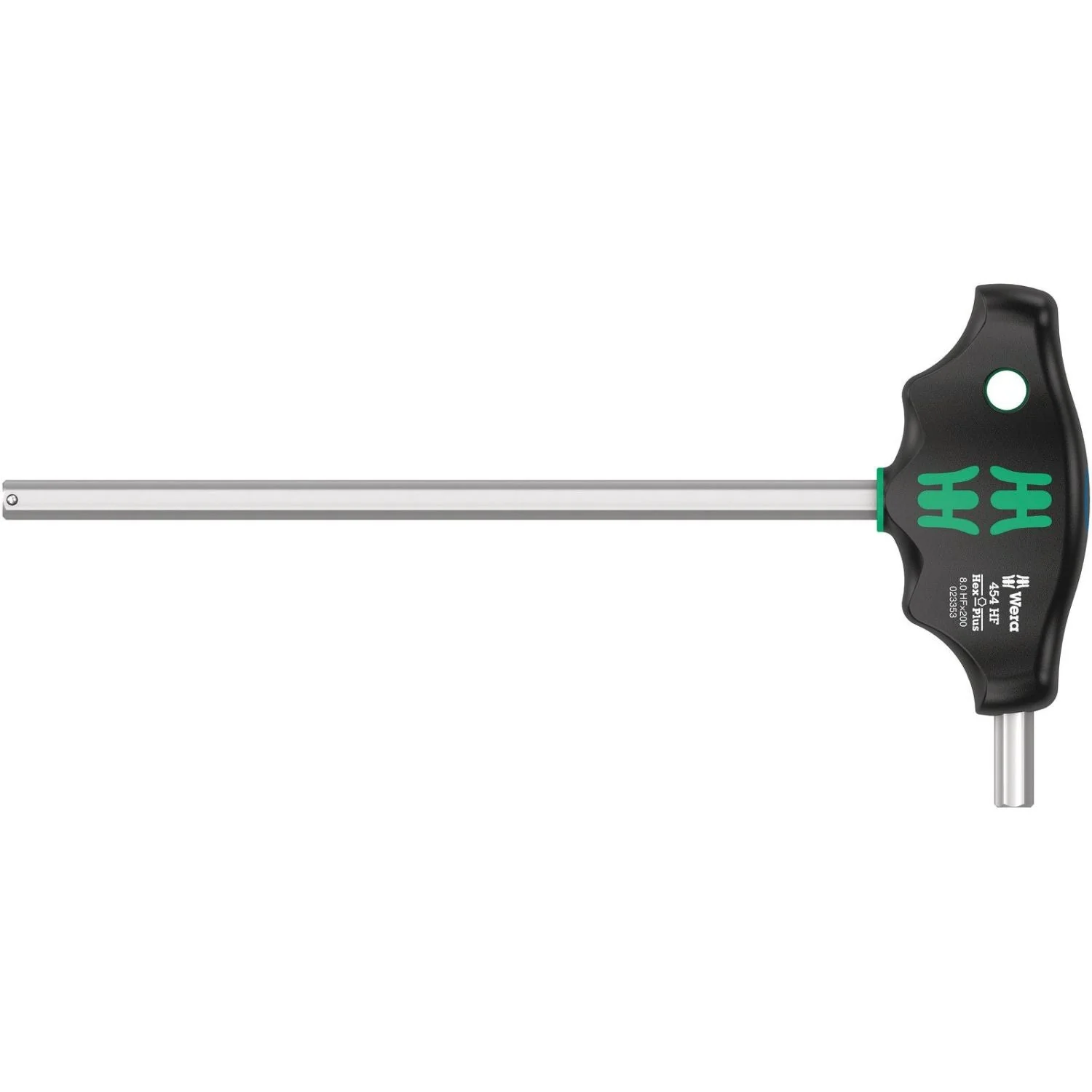 Wera 454 Hf T-Handle Hexagon Screwdriver Hex-Plus With Holding Function, 8x200-mm. - Image 1