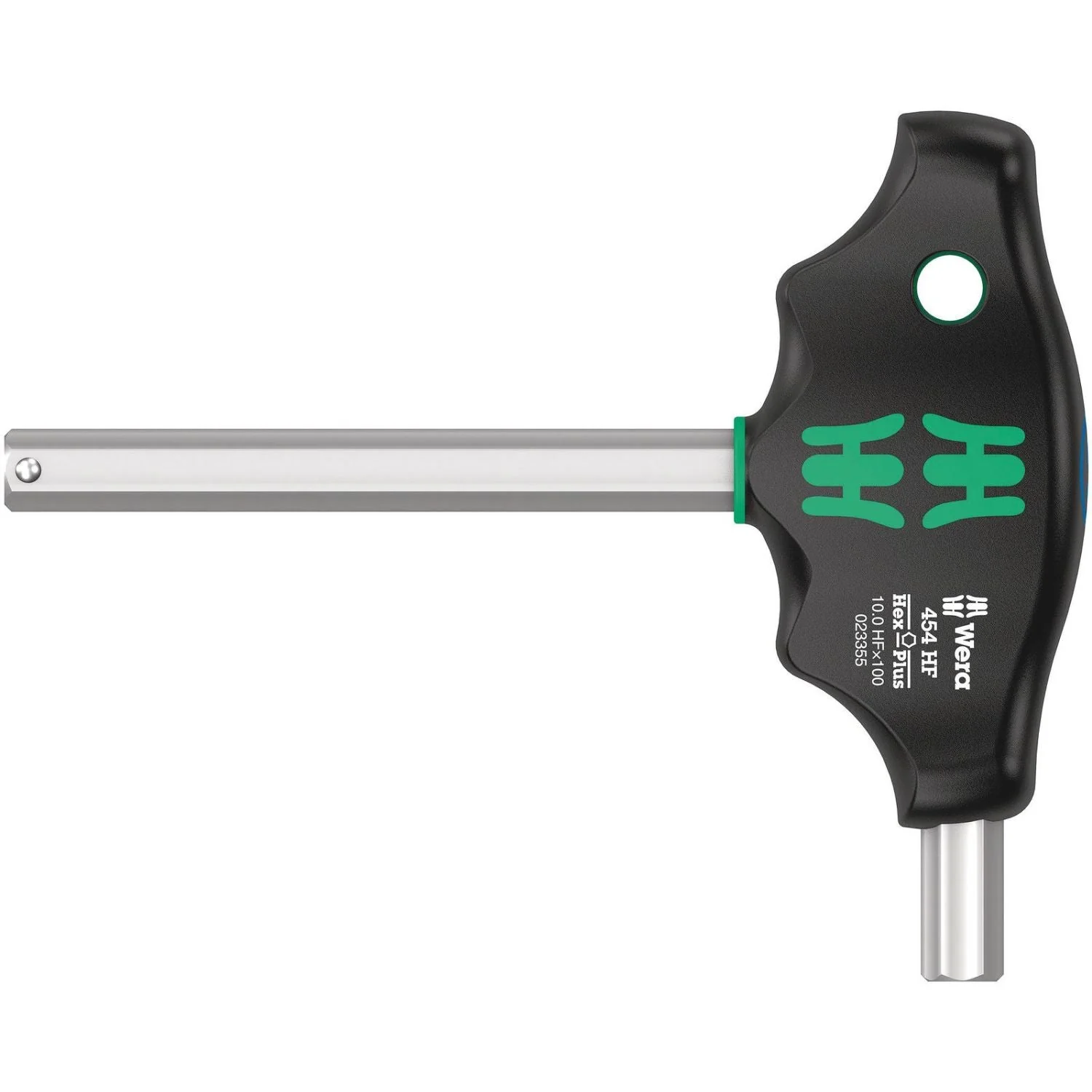 Wera 454 Hf T-Handle Hexagon Screwdriver Hex-Plus With Holding Function, 10x100-mm. - Image 1
