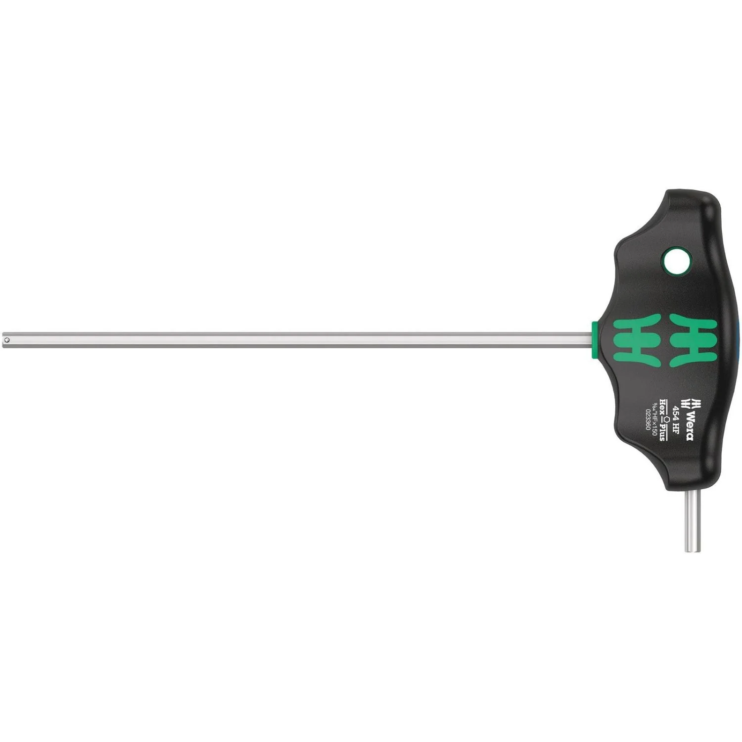 Wera 454 Hf T-Handle Hexagon Screwdriver Hex-Plus With Holding Function, Imperial, 9/64-in.x150-mm. - Image 1