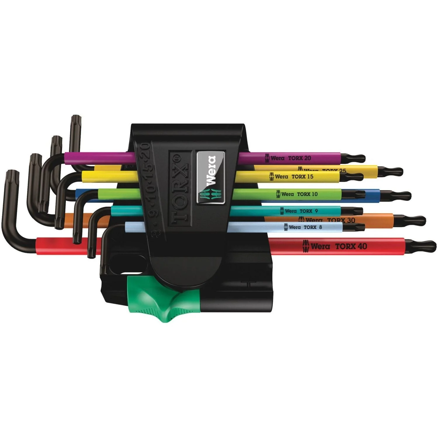 Wera 967/9 Torx Bo Multicolour 1 L-Key Set For Tamper-Proof Torx Screws, Blacklaser, 9-Pieces - Image 2