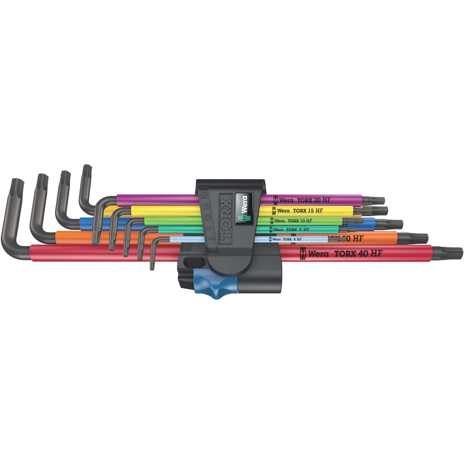 Wera 967/9 Torx XL Multicolour Hf 1 L-Key Set With Holding Function, Long, 9-Pieces - Image 1