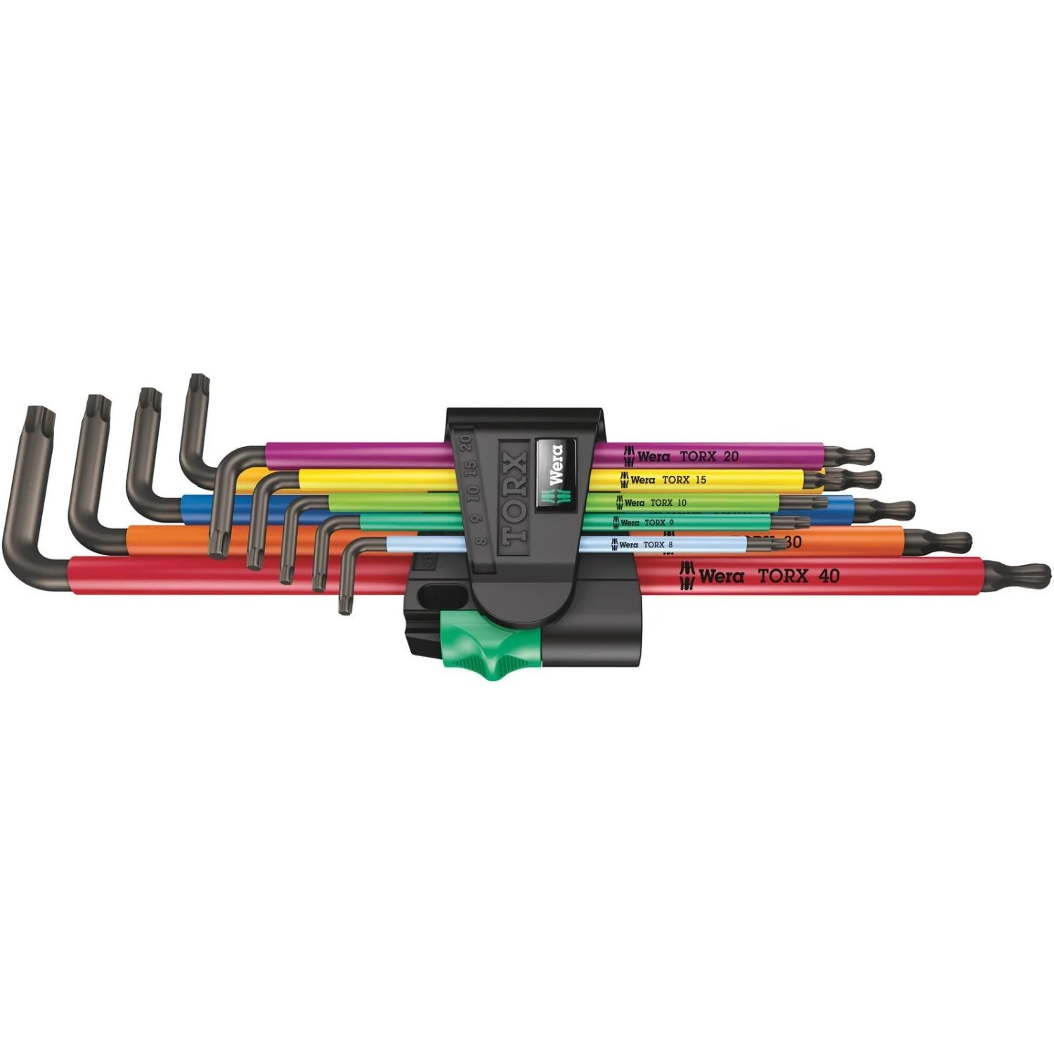 Wera 967/9 Torx XL Multicolour 1 L-Key Set For Torx Screws, Long, 9-Pieces - Image 1