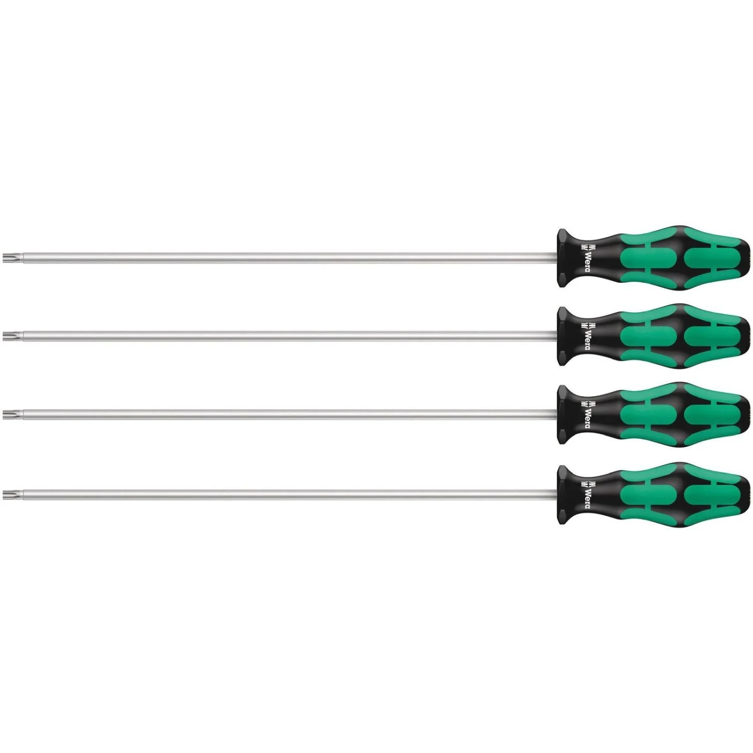 Wera 367/4 Torx Hf Kraftform Plus Screwdriver Set With Holding Function And 300-mm.-Long Blades, 4-Pieces - Image 2
