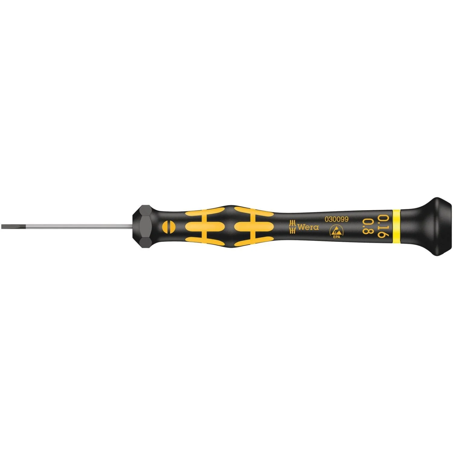 Wera 1578 A Esd Kraftform Micro Screwdriver For Slotted Screws, 0.16x0.8x40-mm. - Image 1
