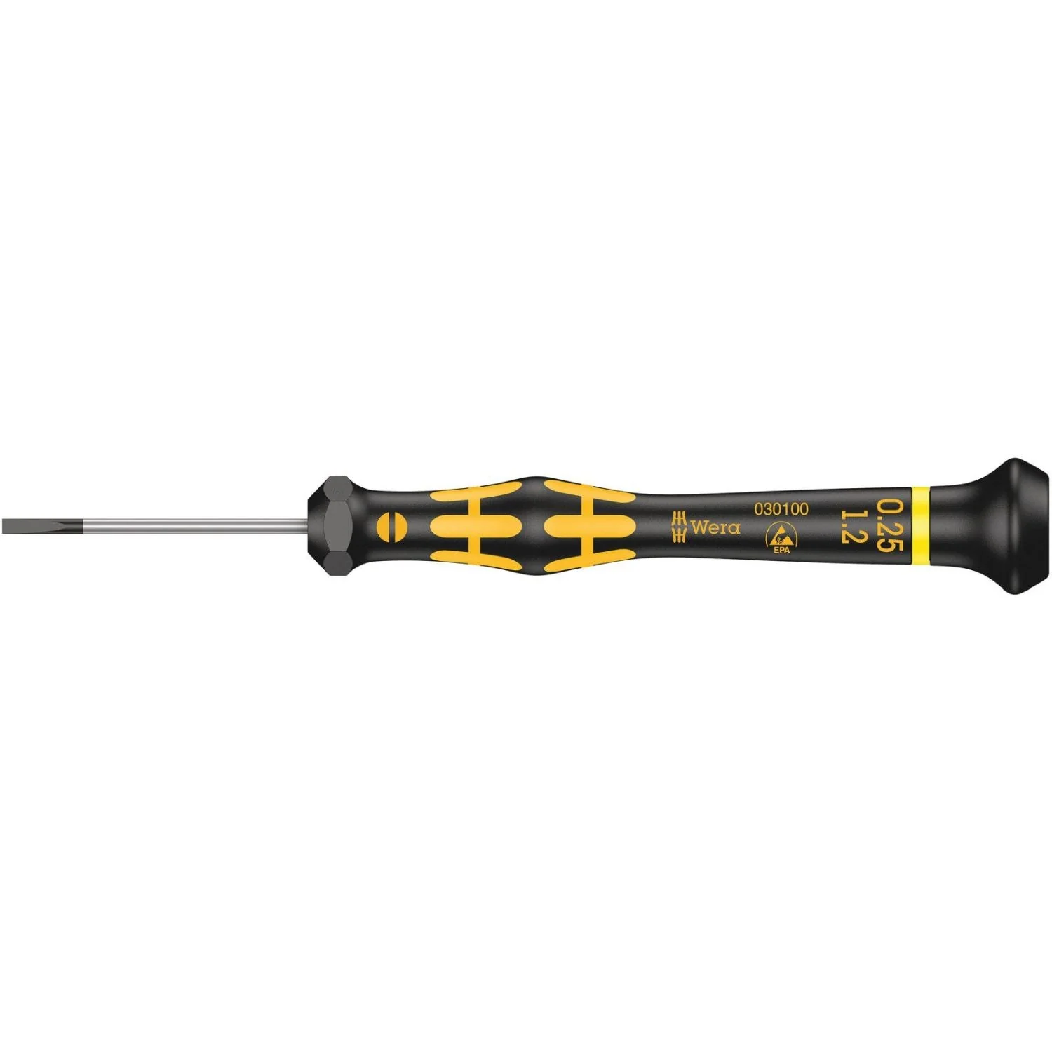 Wera 1578 A Esd Kraftform Micro Screwdriver For Slotted Screws, 0.25x1.2x40-mm. - Image 1