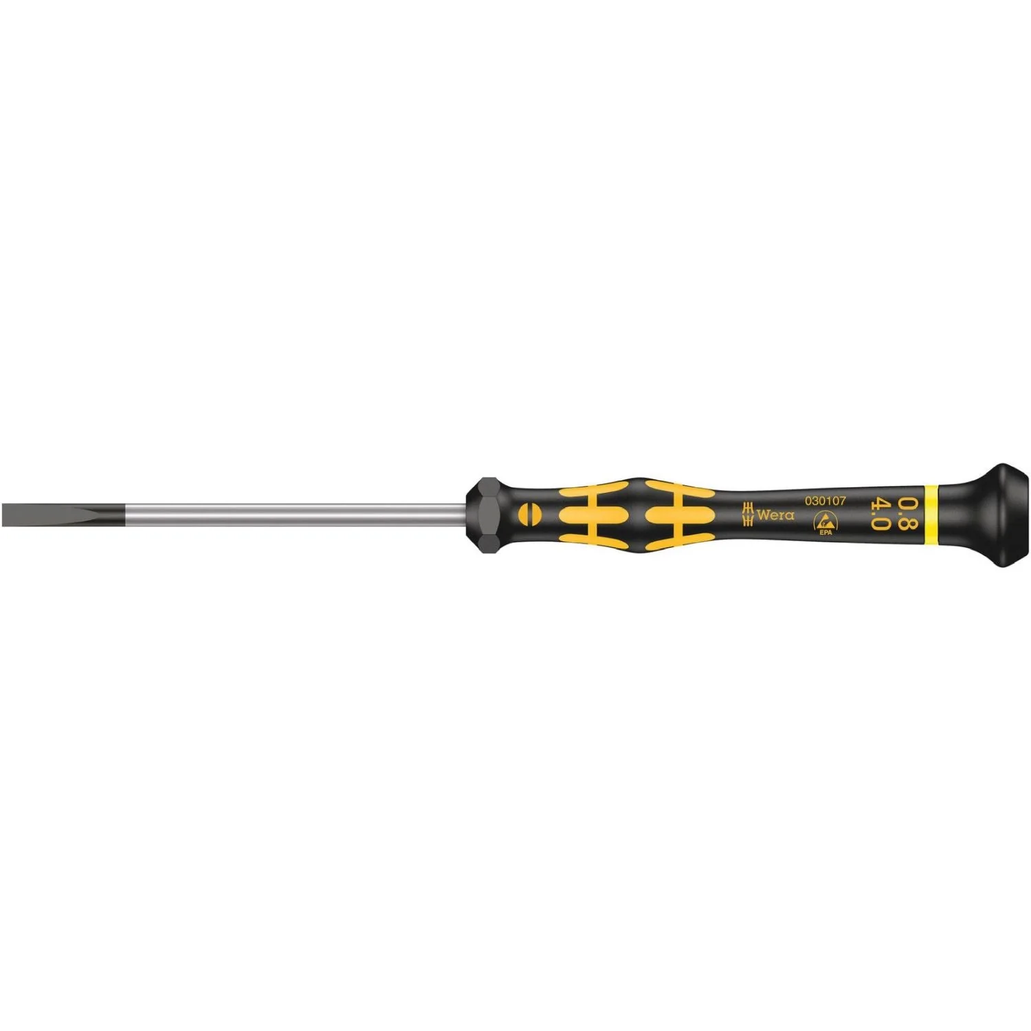 Wera 1578 A Esd Kraftform Micro Screwdriver For Slotted Screws, 0.80x4x80-mm. - Image 1