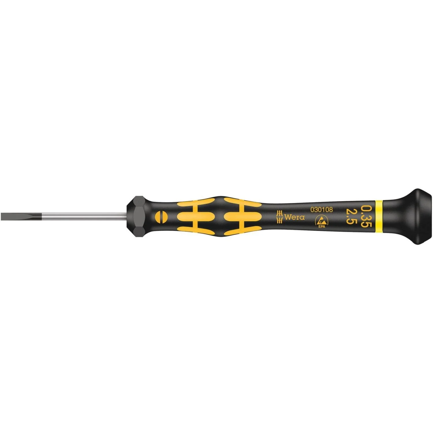 Wera 1578 A Esd Kraftform Micro Screwdriver For Slotted Screws, 0.35x2.5x40-mm. - Image 1