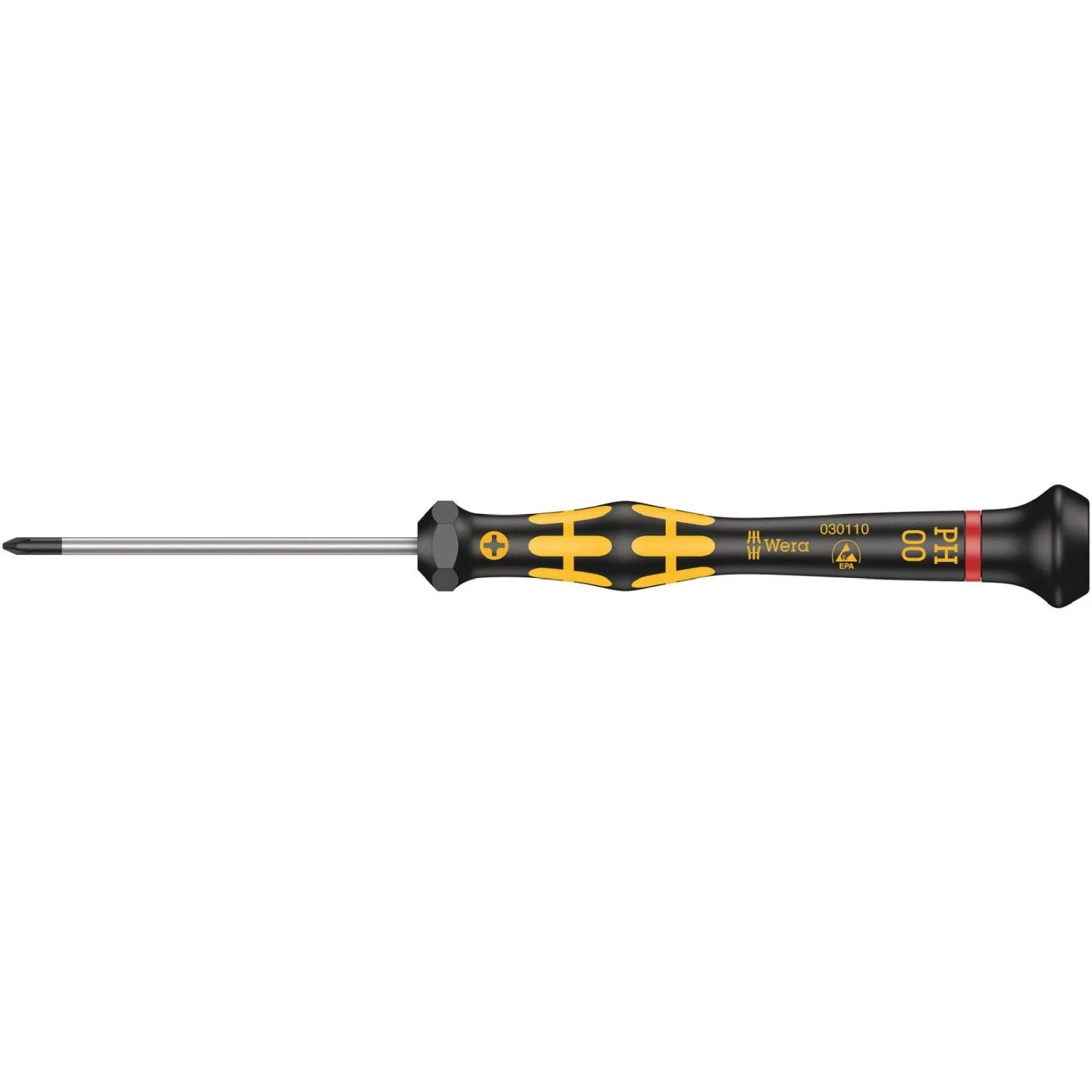 Wera 1550 Ph Esd Kraftform Micro Screwdriver For Phillips Screws, Ph 00x60-mm. - Image 1