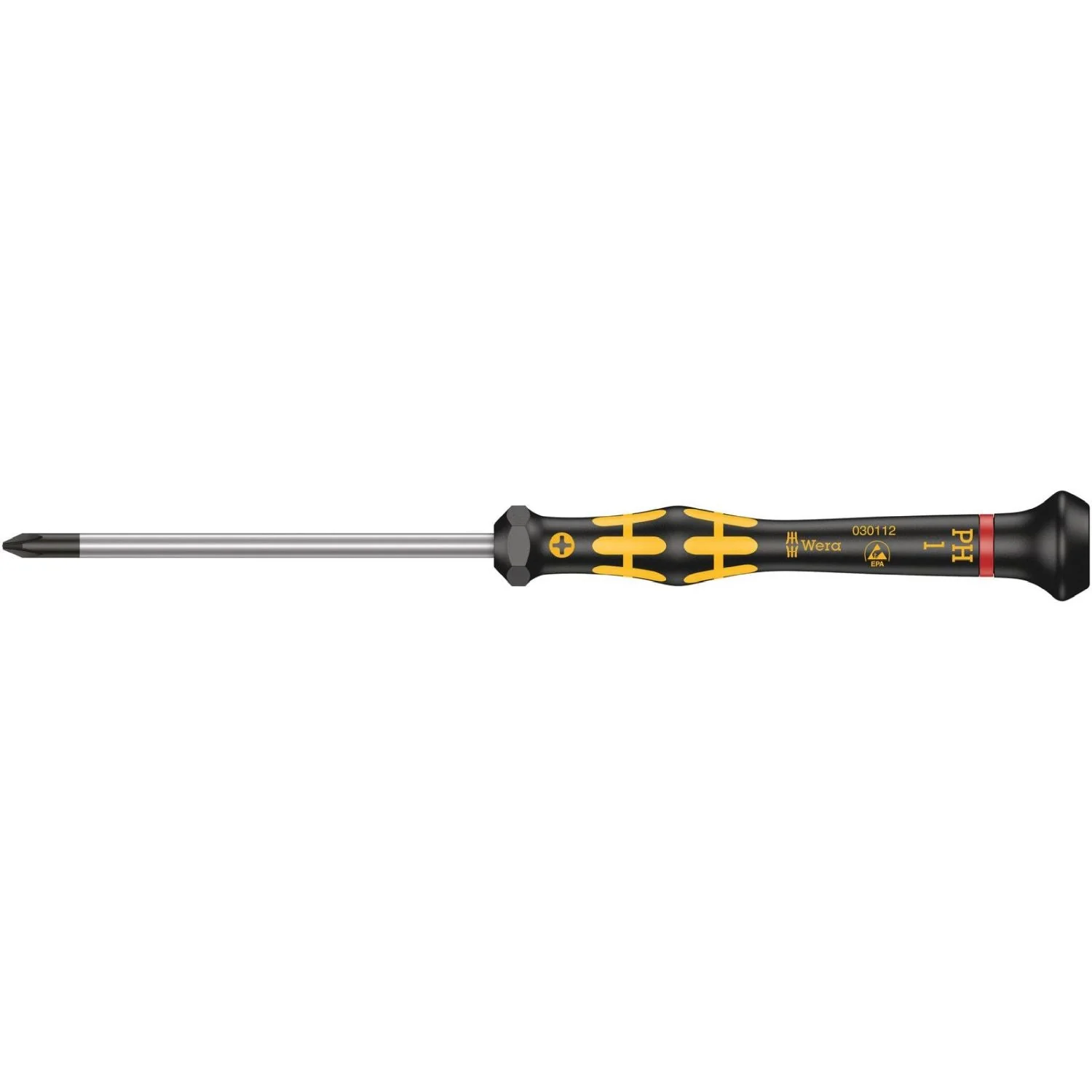 Wera 1550 Ph Esd Kraftform Micro Screwdriver For Phillips Screws, Ph 1x80-mm. - Image 1