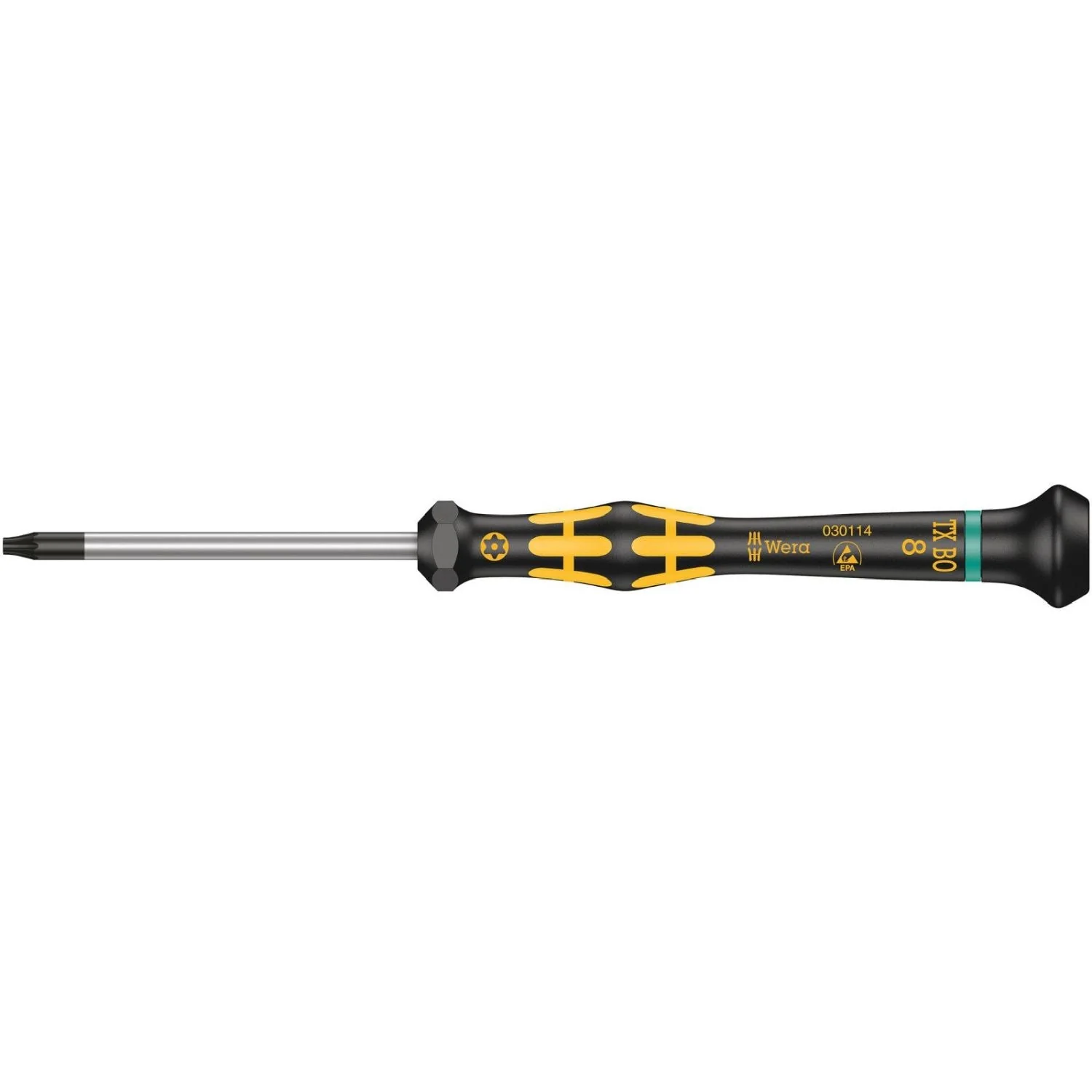 Wera 1567 Torx Bo Esd Kraftform Micro Screwdriver For Tamper-Proof Torx Screws, Torx 8 Box60-mm. - Image 1