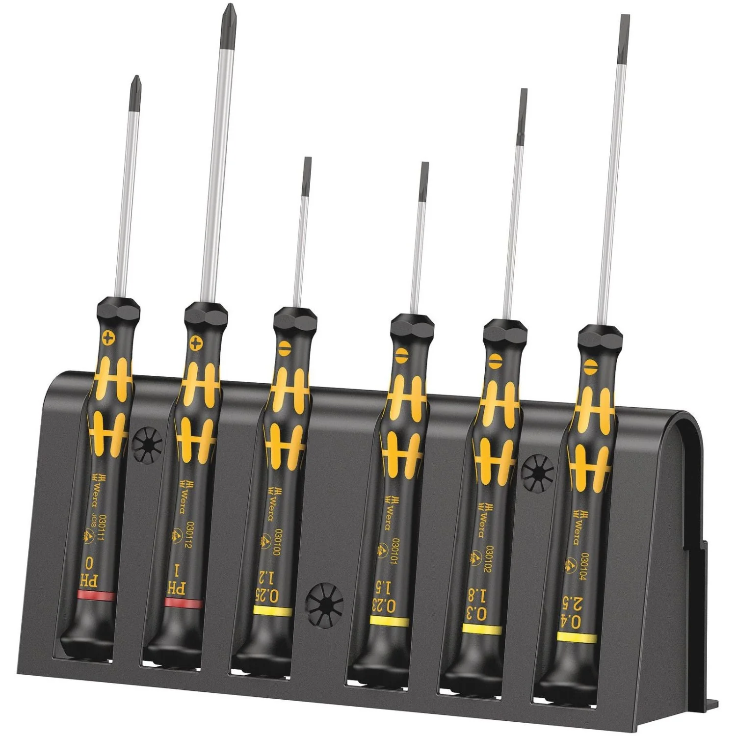 Wera 1578 A/6 Esd Screwdriver Set And Rack For Electronic Applications, 6-Pieces - Image 1