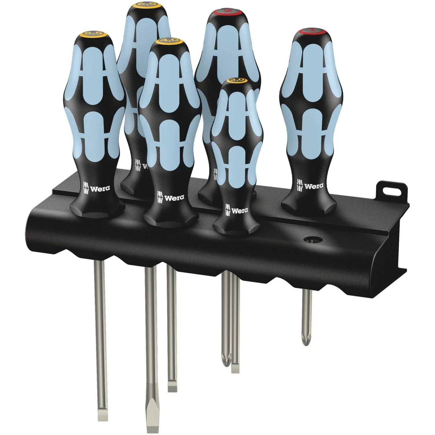 Wera 3334/6 Screwdriver Set, Stainless And Rack, 6-Pieces - Image 1