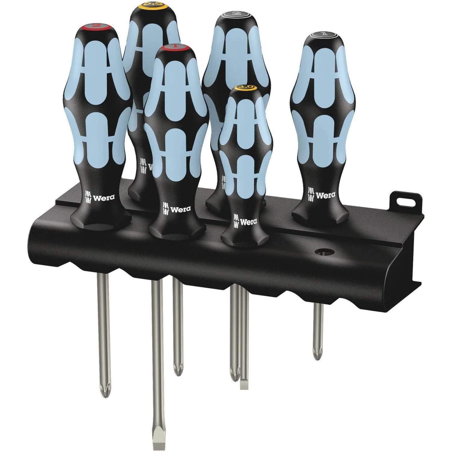 Wera 3334/3350/3355/6 Screwdriver Set, Stainless And Rack, 6-Pieces - Image 2