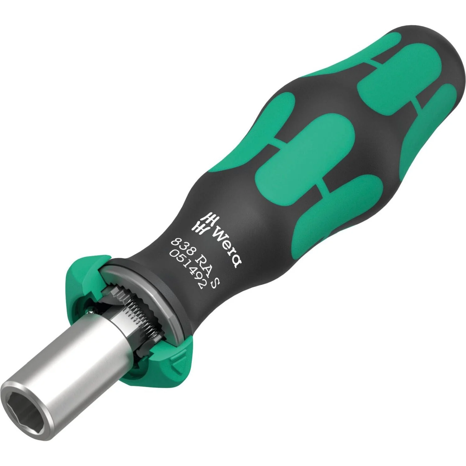 Wera 838 Ra S Bit-Holding Handle With Ratchet Functionality, 1/4-in., 1/4-in.x102-mm. - Image 1