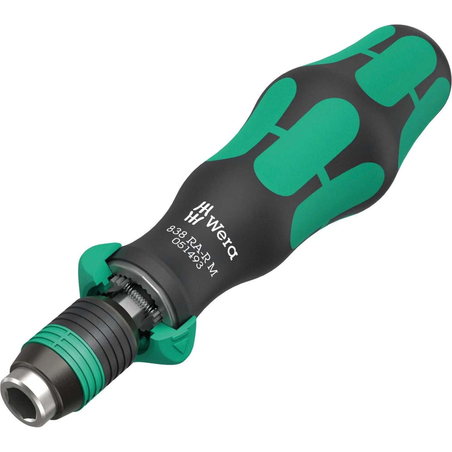 Wera 838 Ra-R M Bit-Holding Handle With Ratchet Functionality, 1/4-in., 1/4-in.x123.5-mm. - Image 2