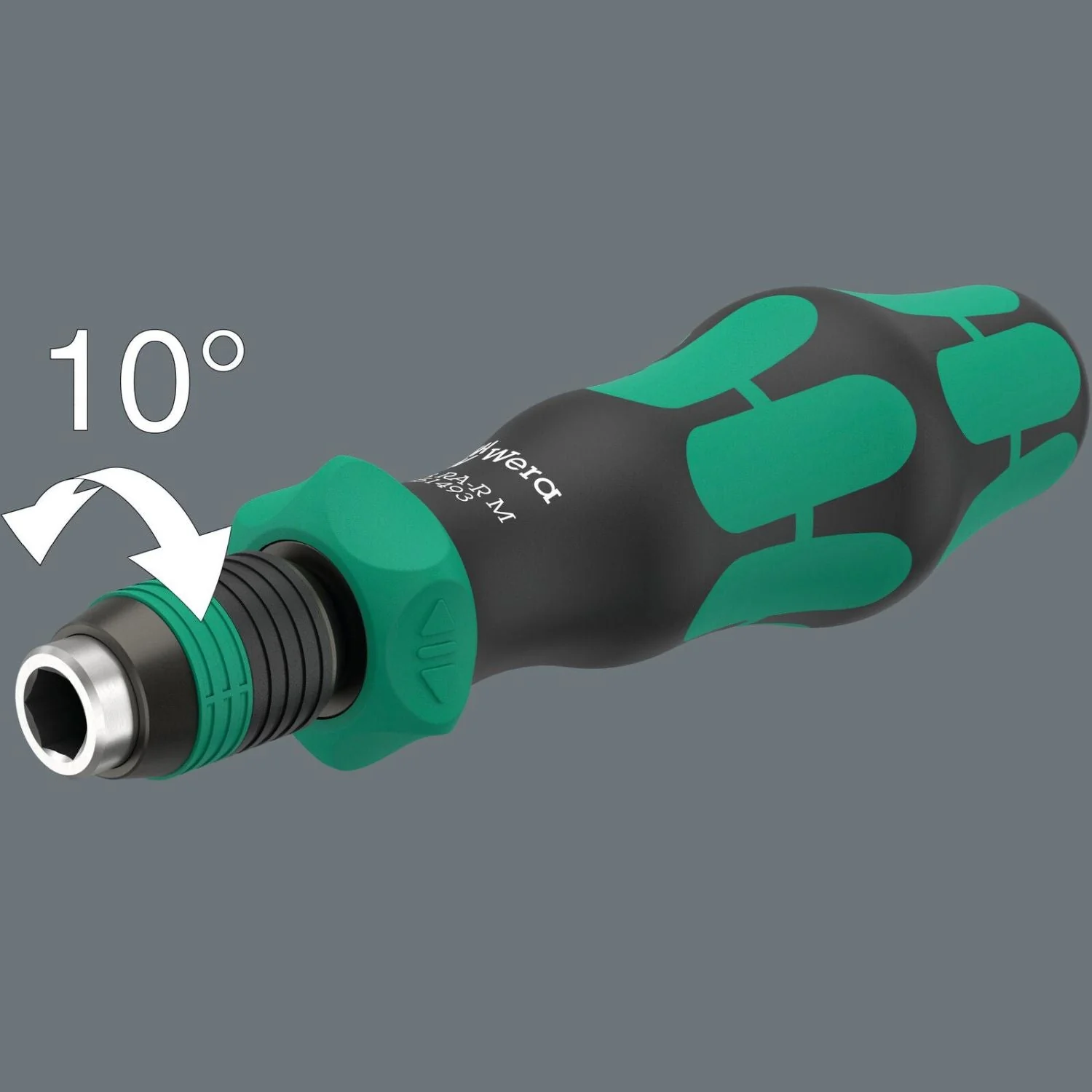 Wera 838 Ra-R M Bit-Holding Handle With Ratchet Functionality, 1/4-in., 1/4-in.x123.5-mm. - Image 3