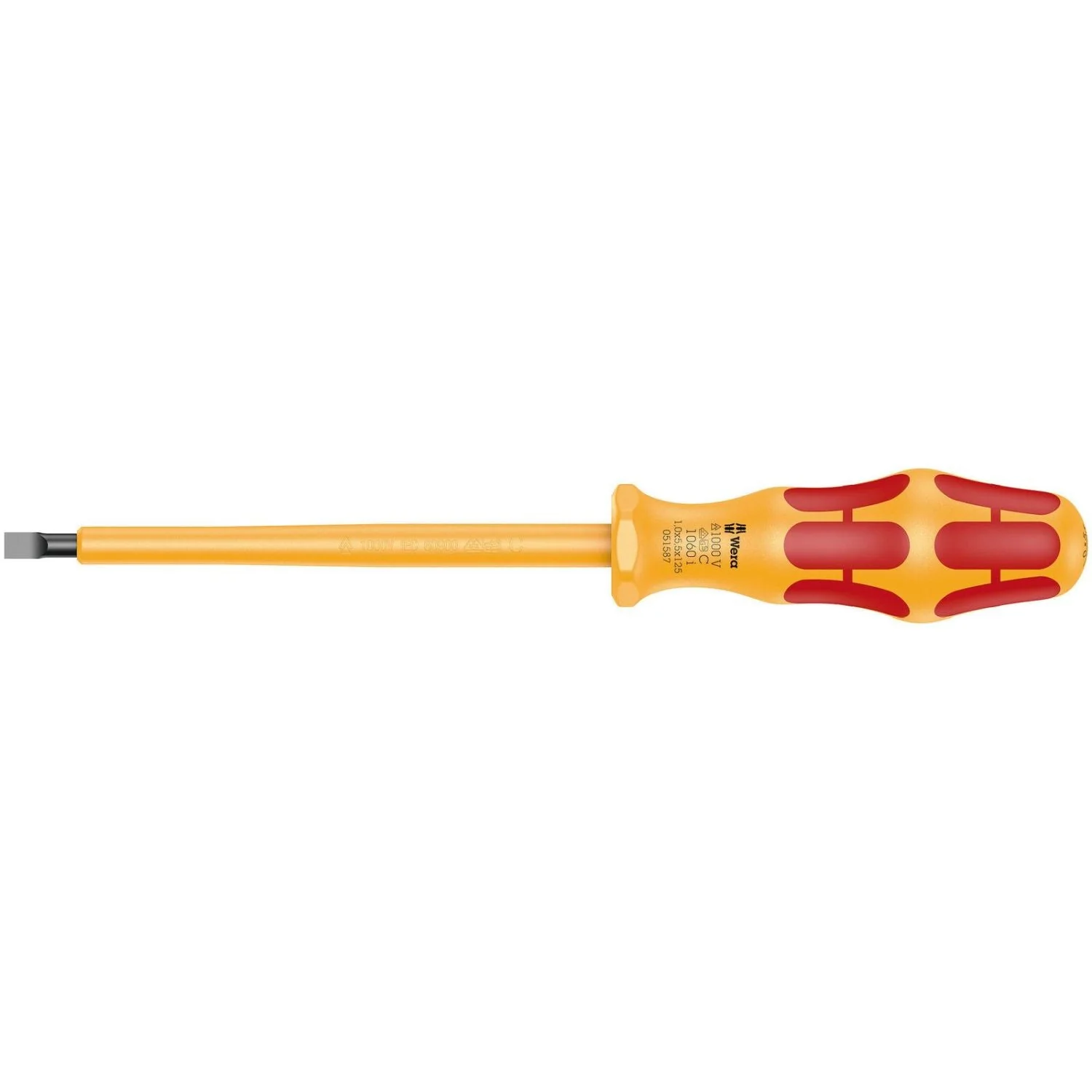 Wera 1060 I Vde-insulated Kraftform Slotted Screwdriver, 1x5.5x125-mm. - Image 1