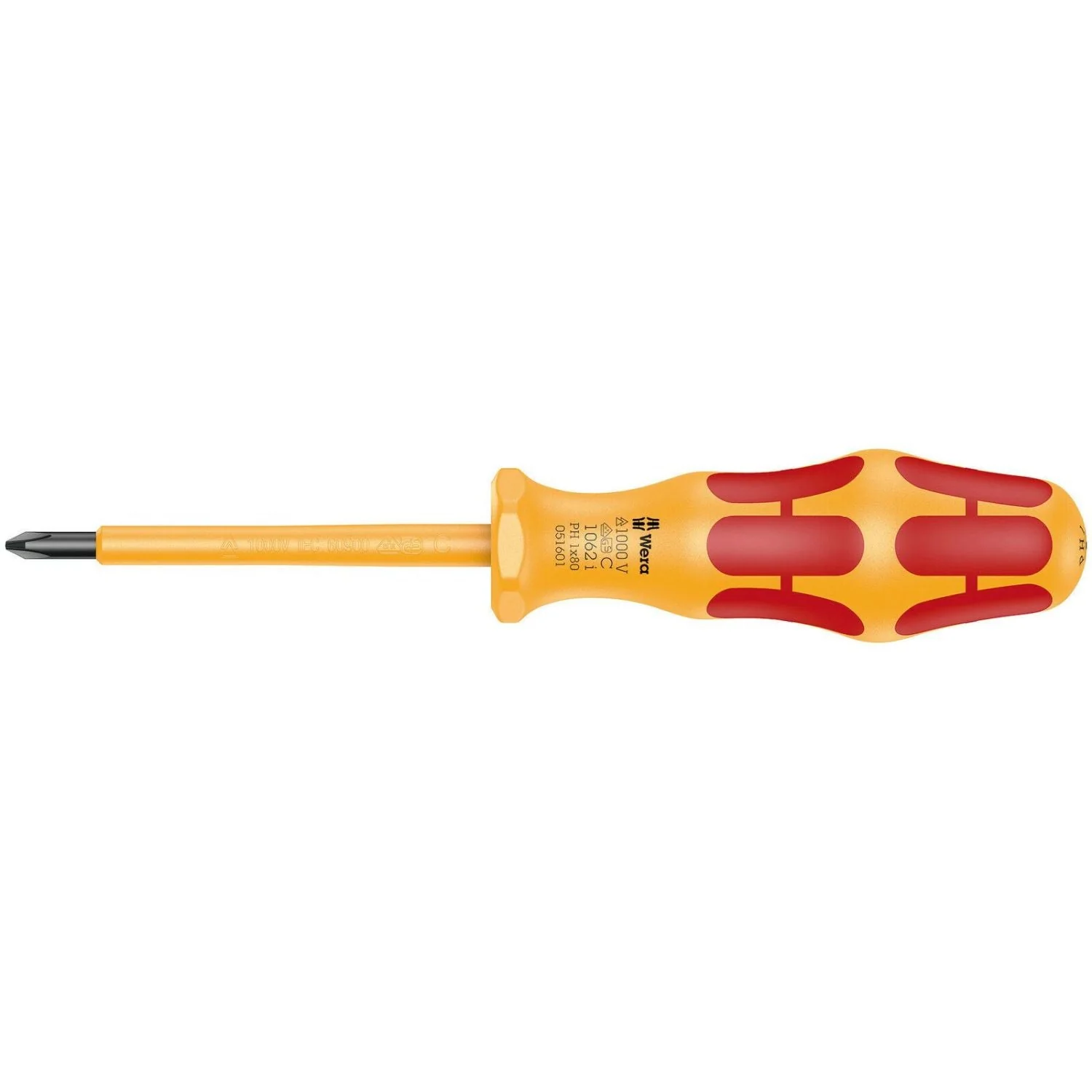 Wera 1062 I Ph Vde-insulated Kraftform Phillips-Head Screwdriver, Ph 1x80-mm. - Image 1