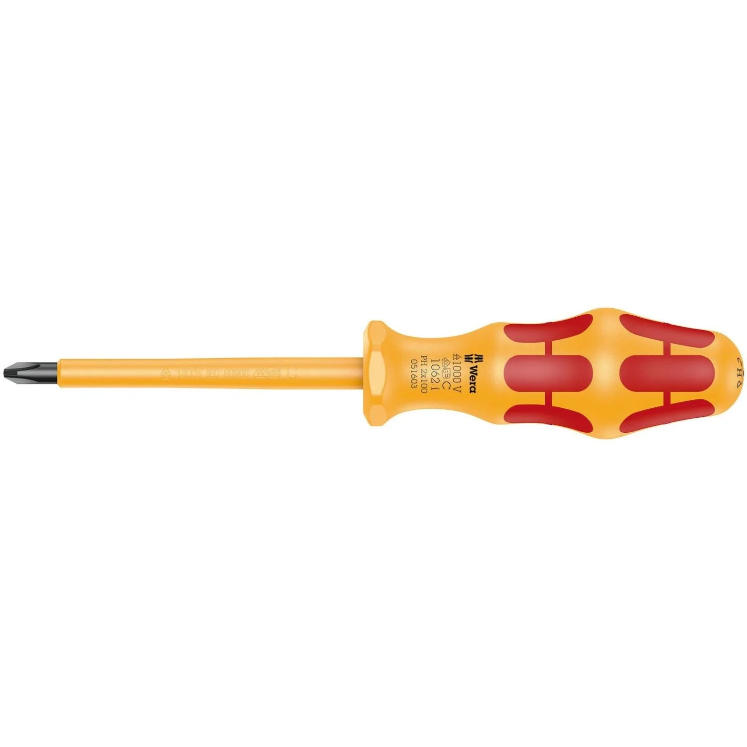 Wera 1062 I Ph Vde-insulated Kraftform Phillips-Head Screwdriver, Ph 2x100-mm. - Image 1