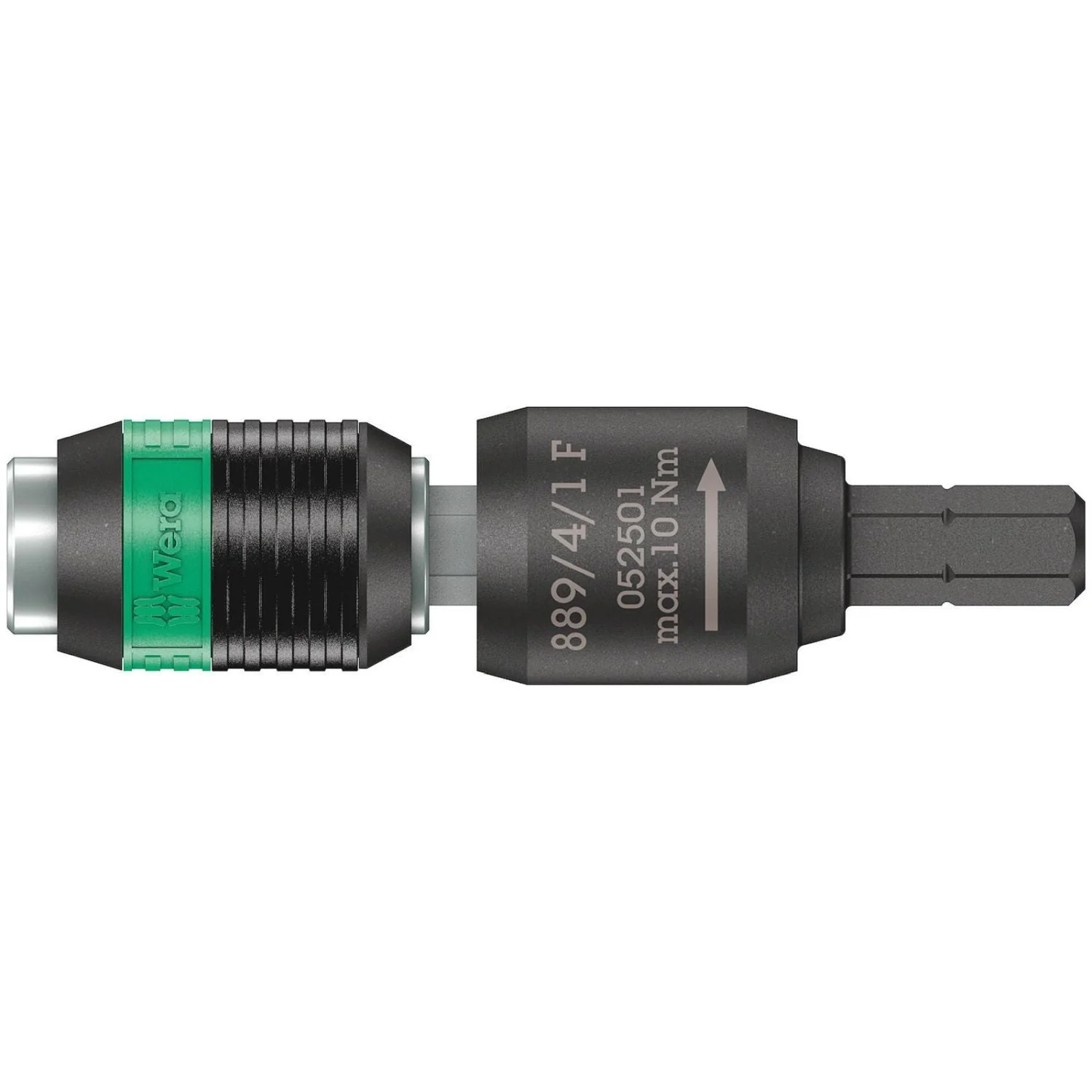Wera 889/4/1 F Rapidaptor Free-Running Bit Holder For Torque Screwdrivers With Pistol Handle, 1/4-in.x64-mm. - Image 2
