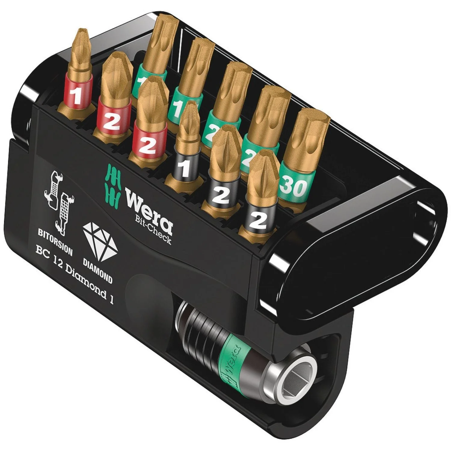 Wera Bit-Check 12 Diamond 1, 12-Pieces - Image 1
