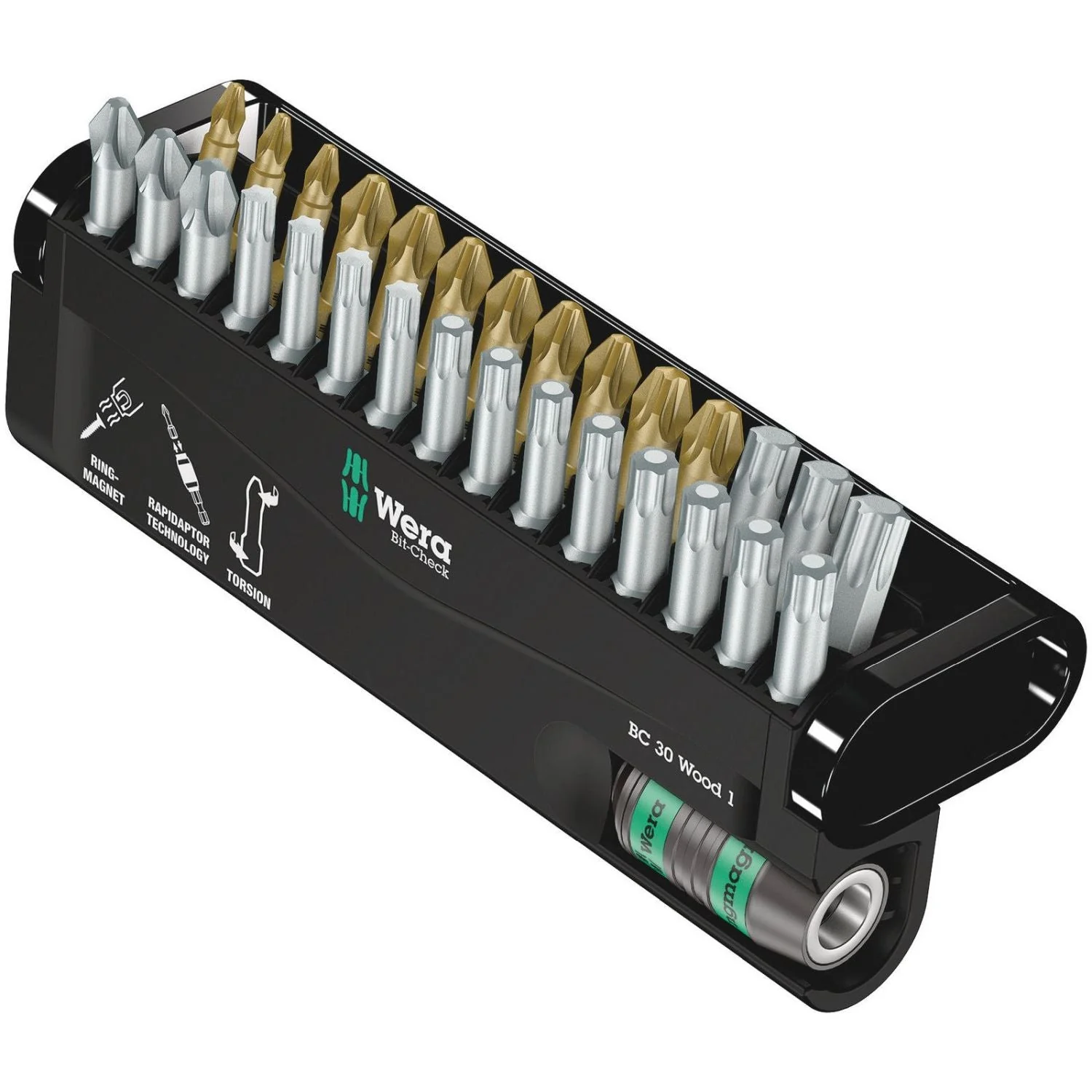 Wera Bit-Check 30 Wood 1, 30-Pieces - Image 1