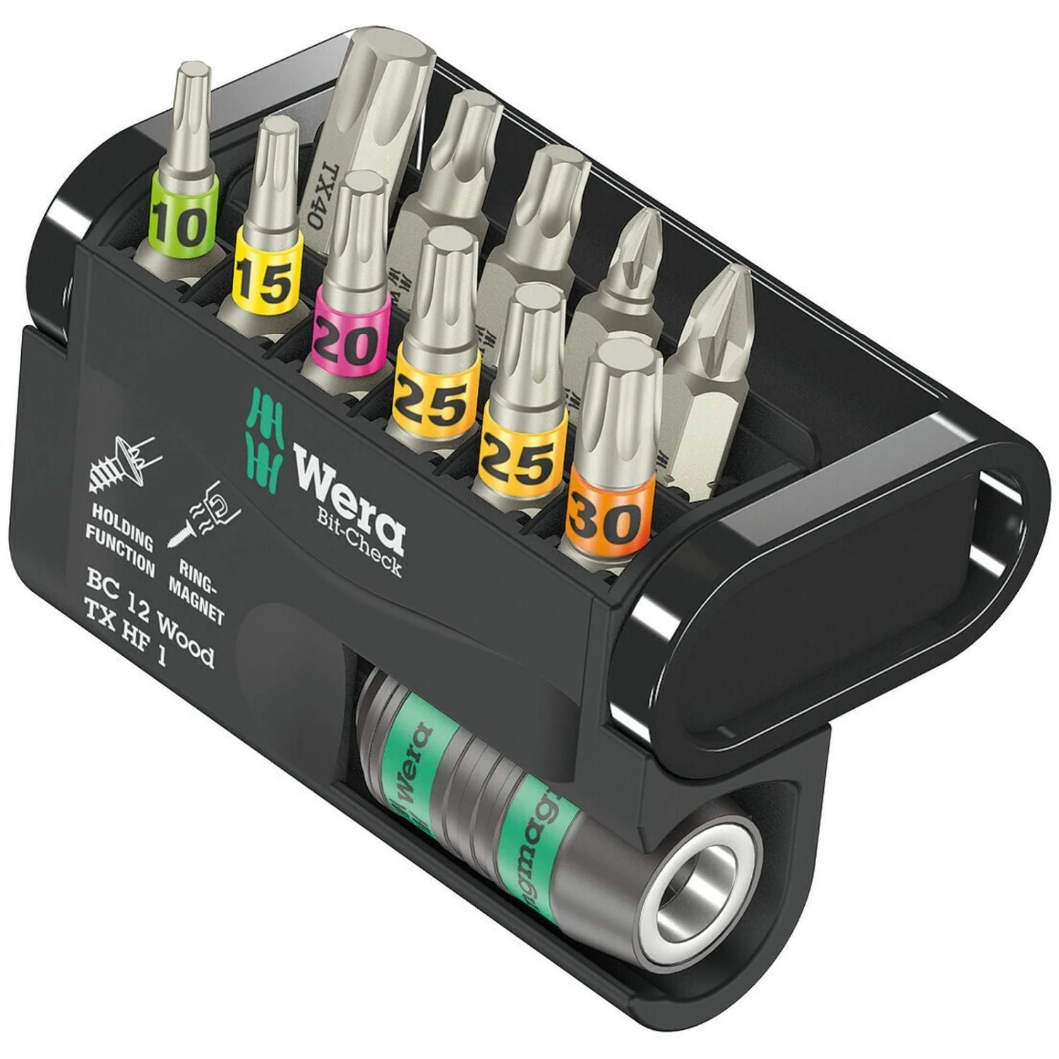 Wera Bit-Check 12 Wood Torx Hf 1, 12-Pieces - Image 1